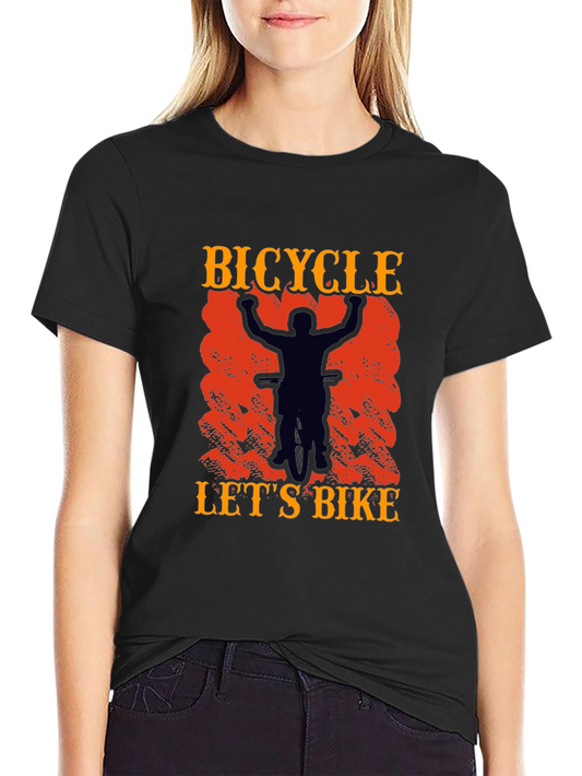 Bicycle Lets Bike Graphic Tee - Black