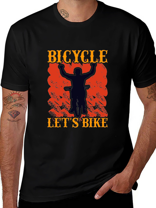 Bicycle Lets Bike Graphic Tee - Black