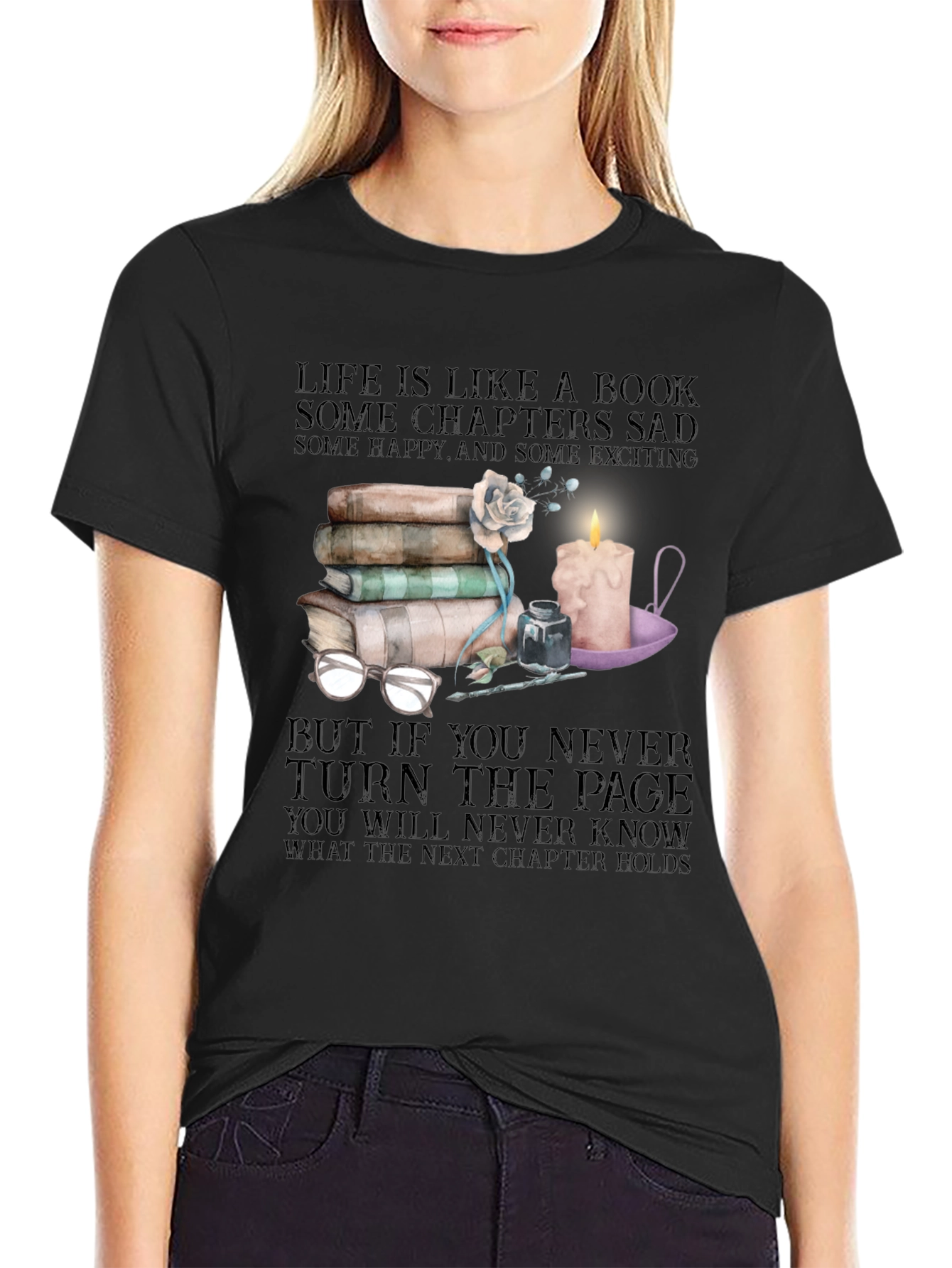 Life is Like a Book Graphic Tee