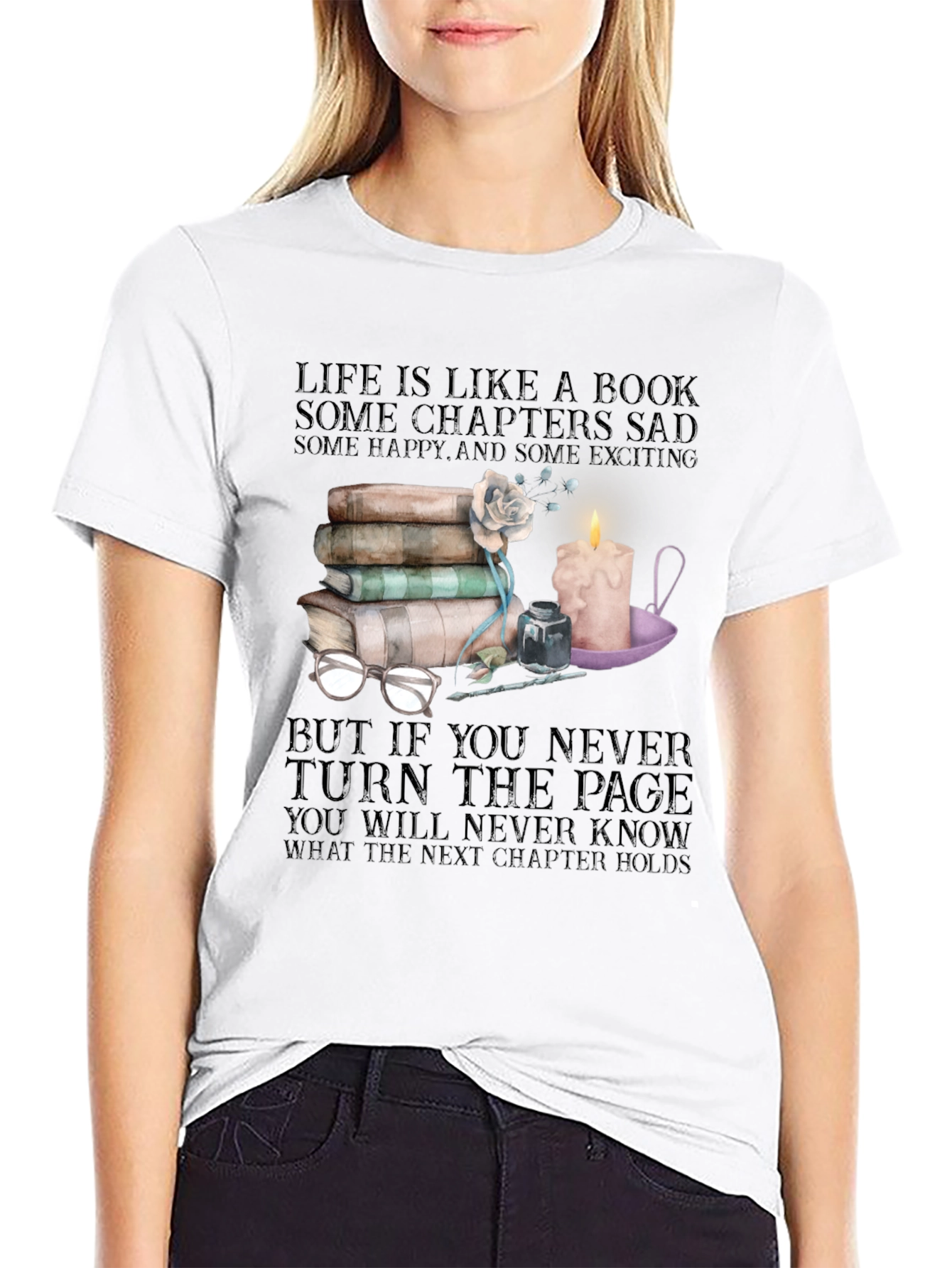 Life is Like a Book Graphic Tee