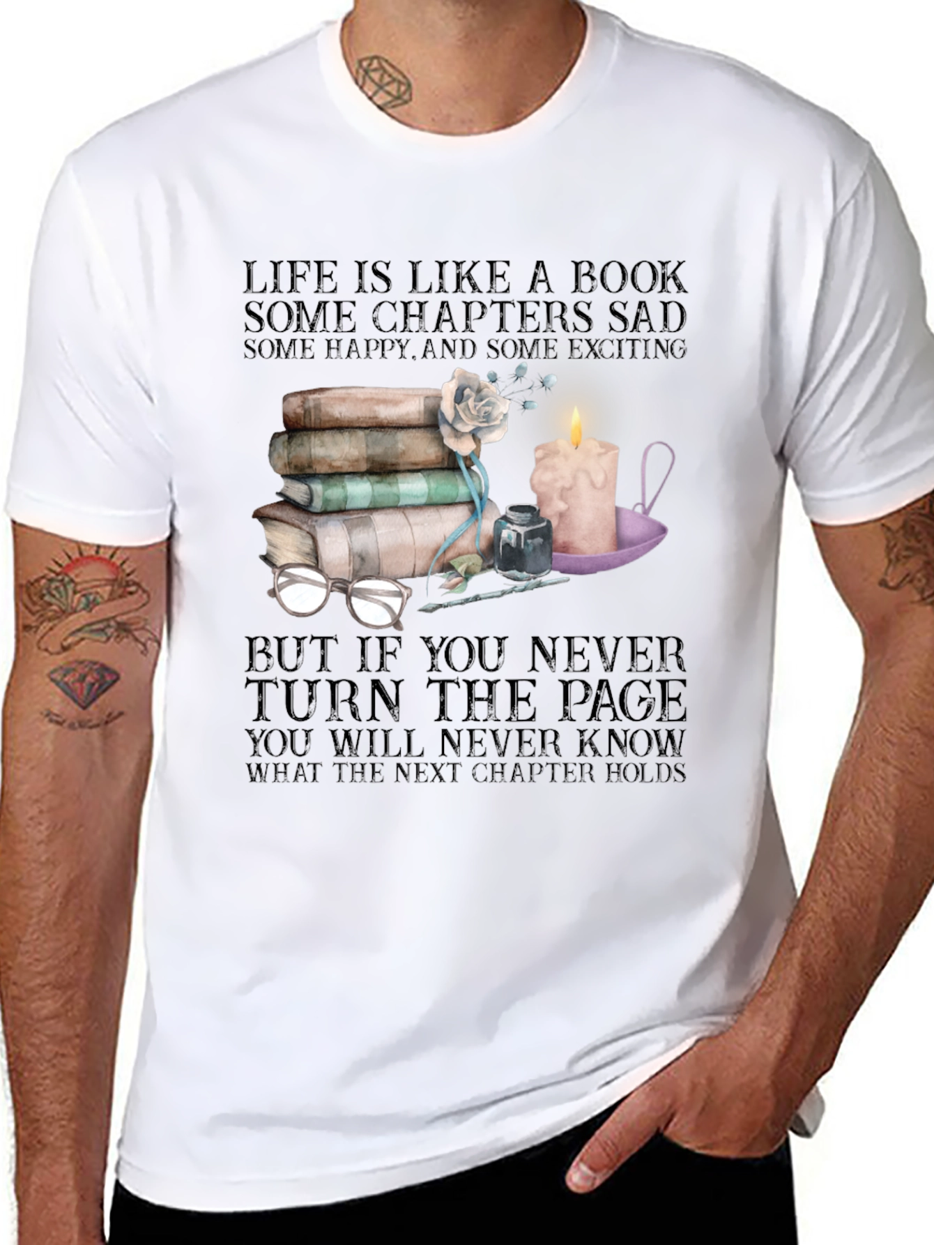 Life is Like a Book Graphic Tee