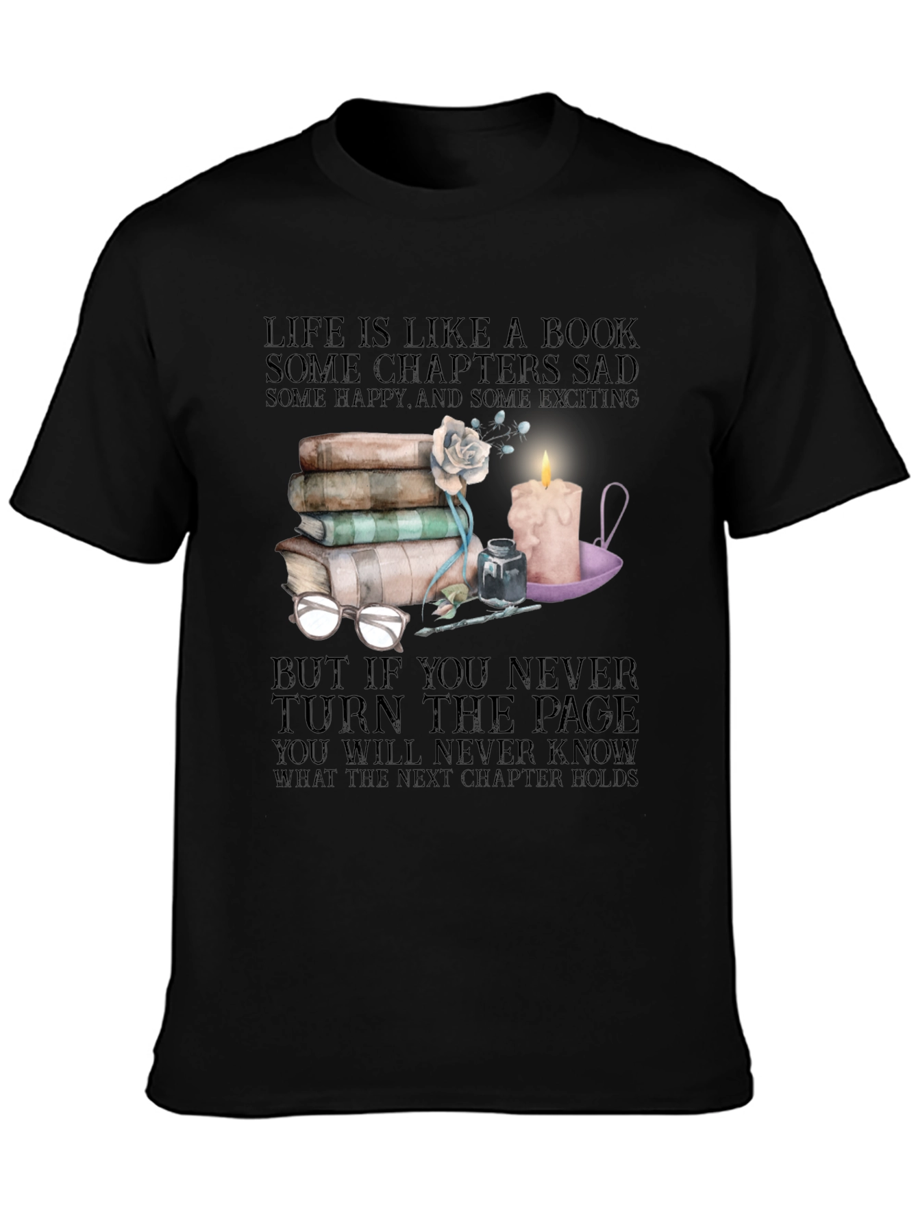 Life is Like a Book Graphic Tee