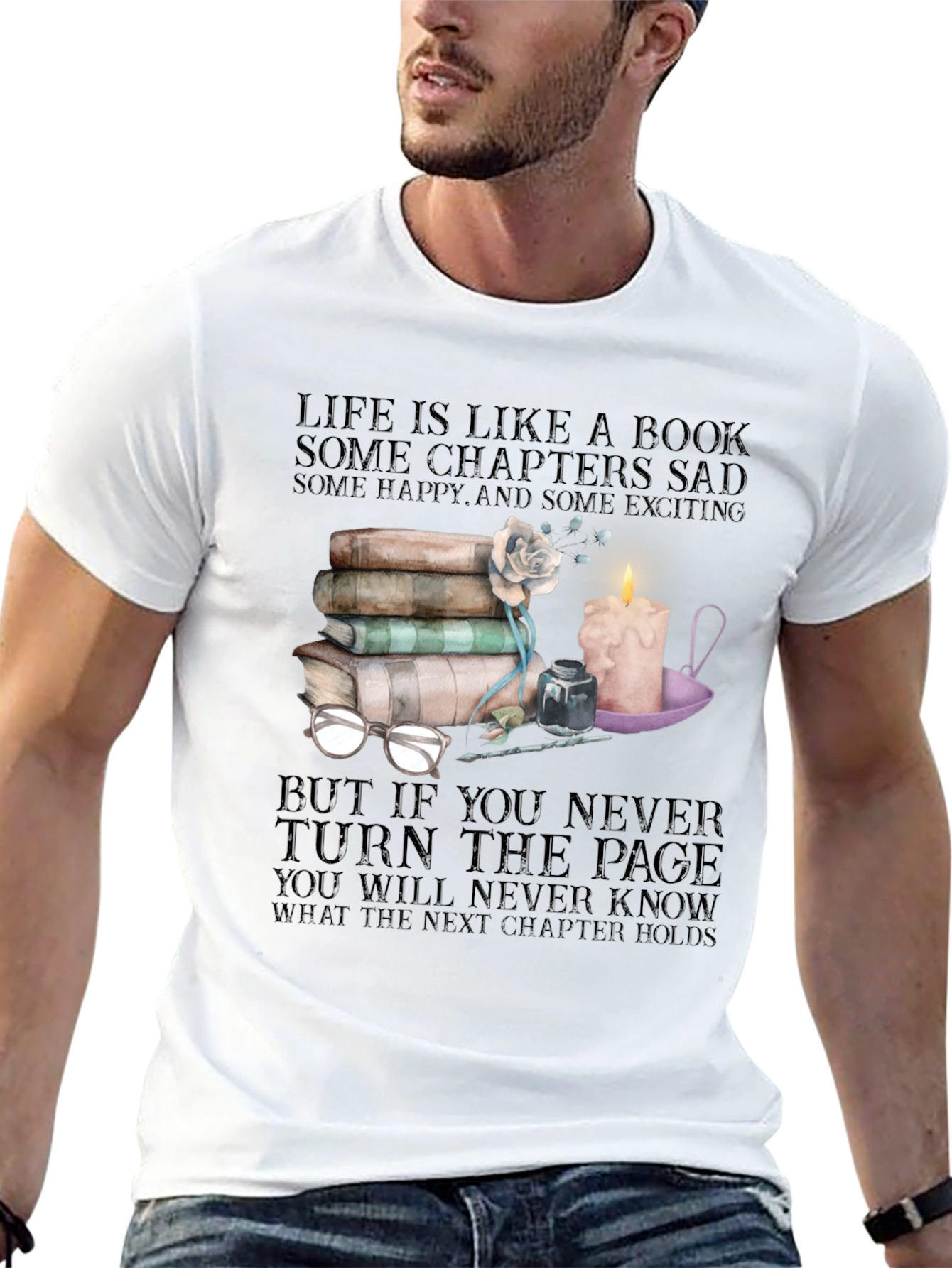 Life is Like a Book Graphic Tee