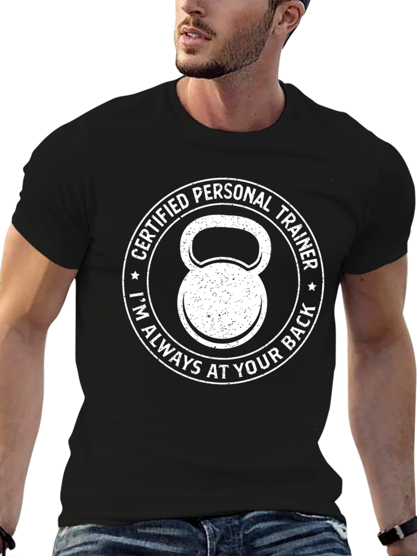 Certified Personal Trainer T-Shirt Kettlebell Design