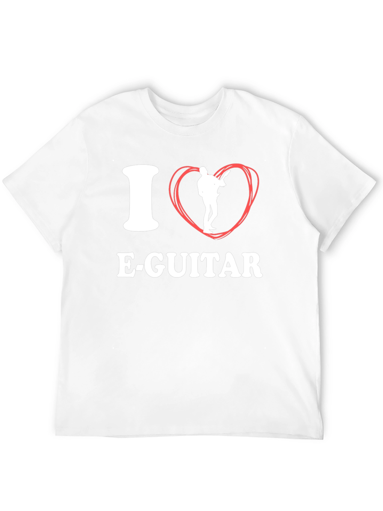 I Love E-Guitar Black T-Shirt