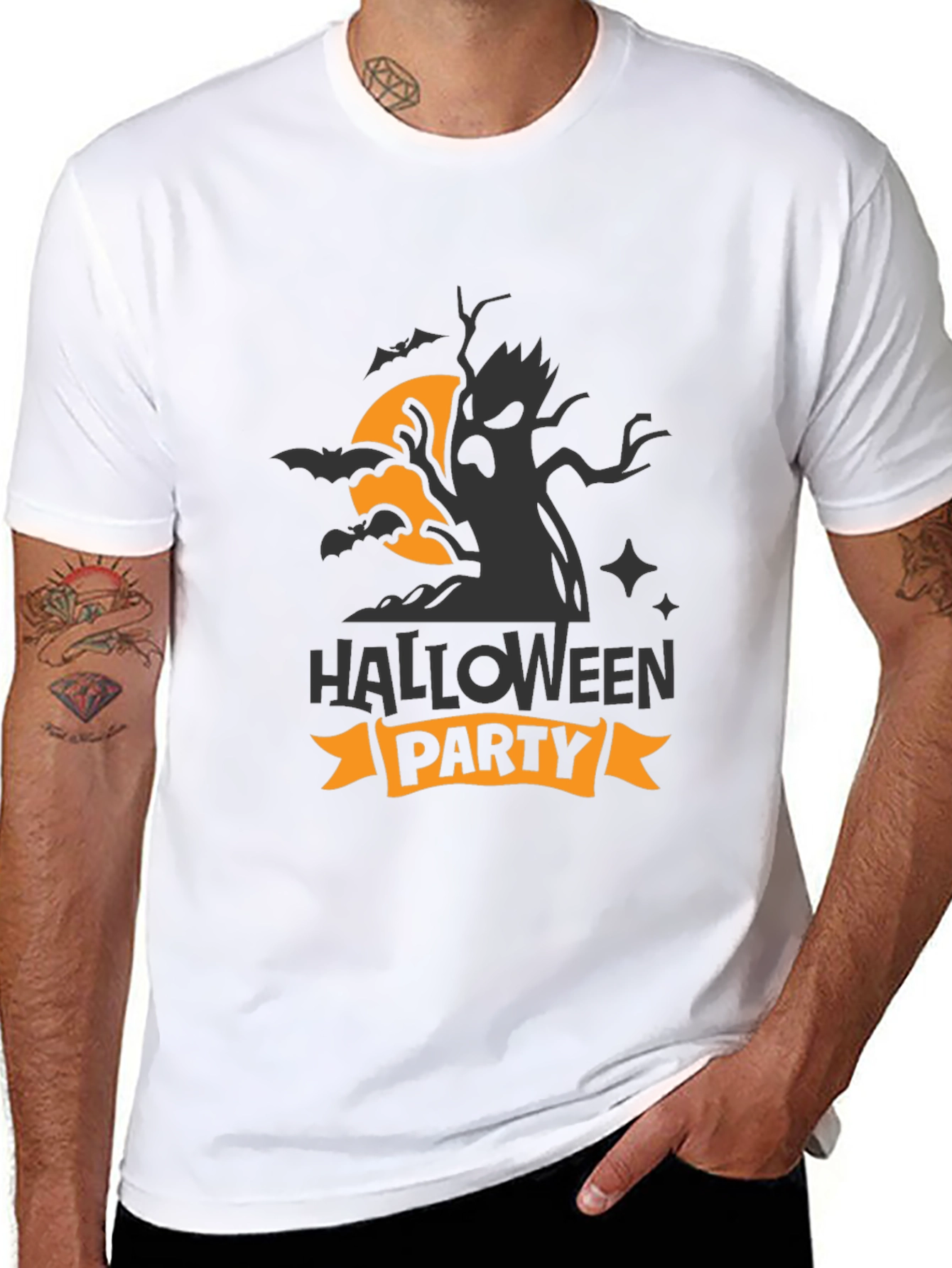 Halloween Party Graphic Tee - Spooky Season Apparel