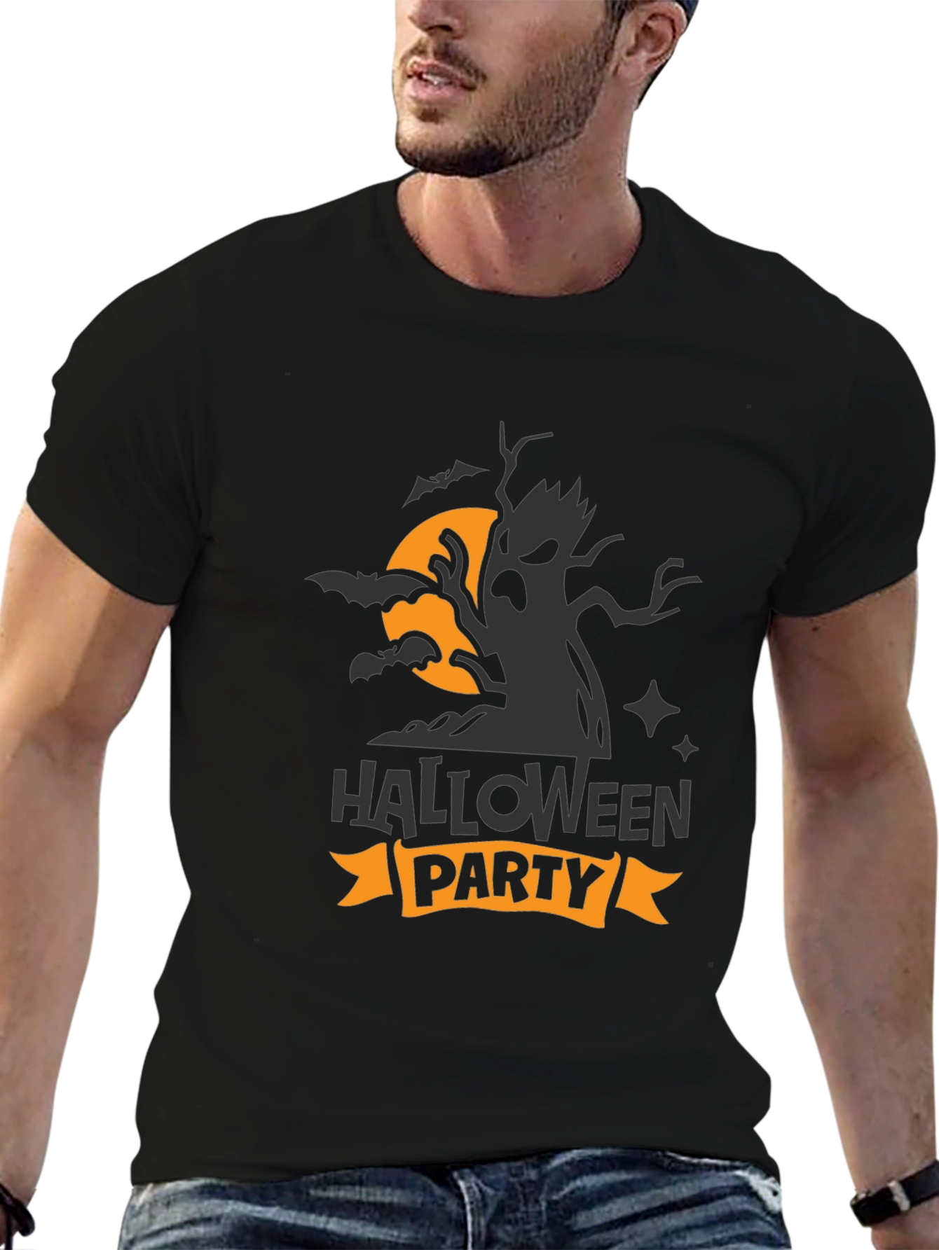 Halloween Party Graphic Tee - Spooky Season Apparel