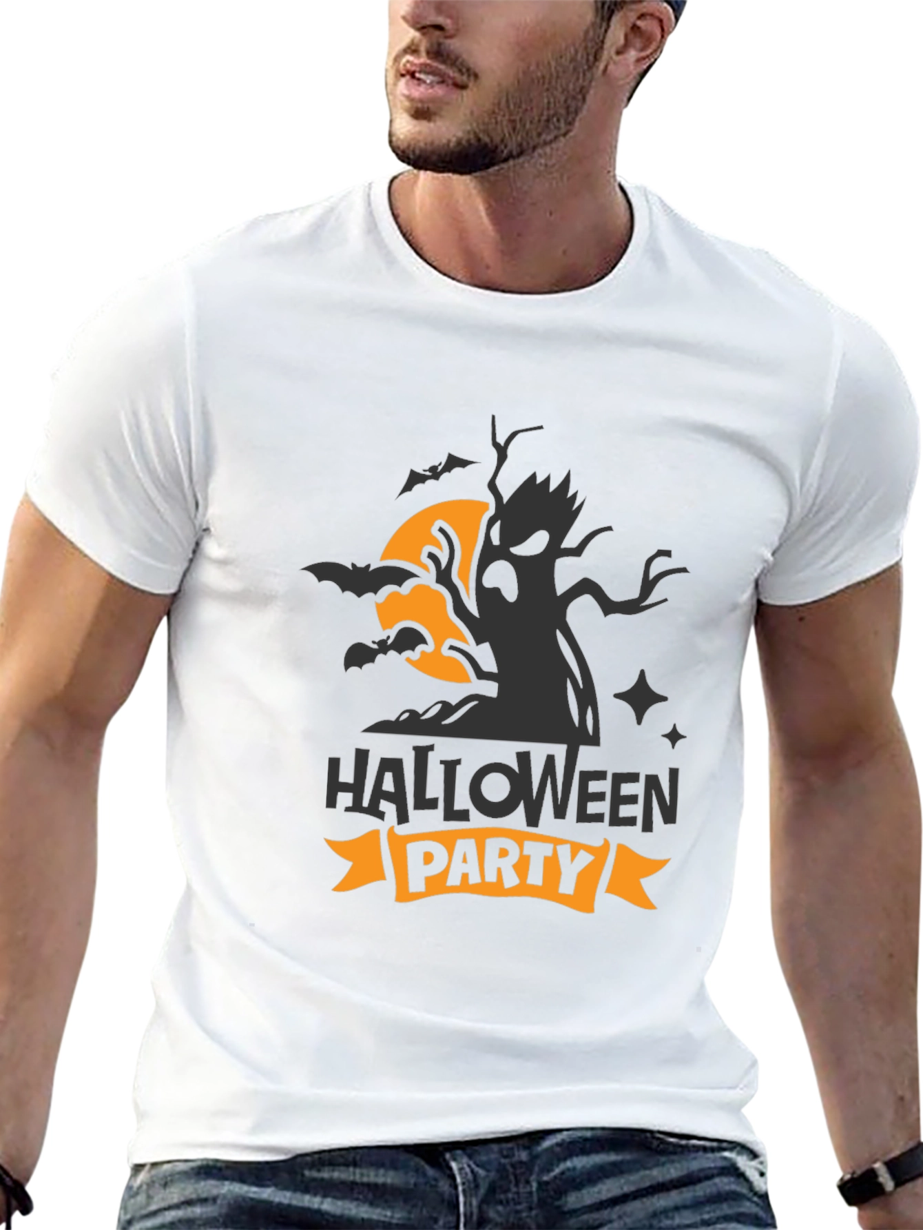 Halloween Party Graphic Tee - Spooky Season Apparel