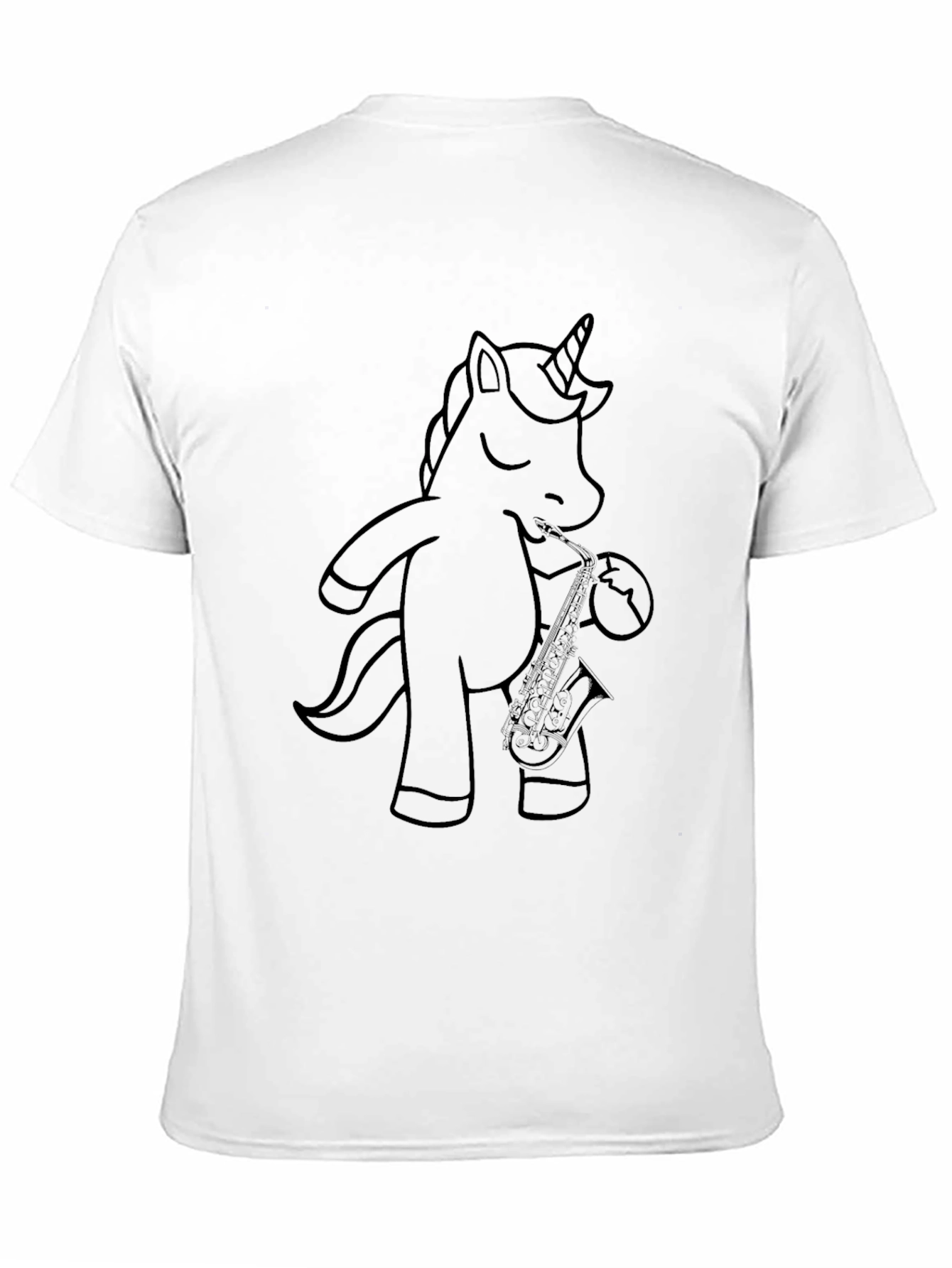 Unicorn Saxophone Black T-Shirt