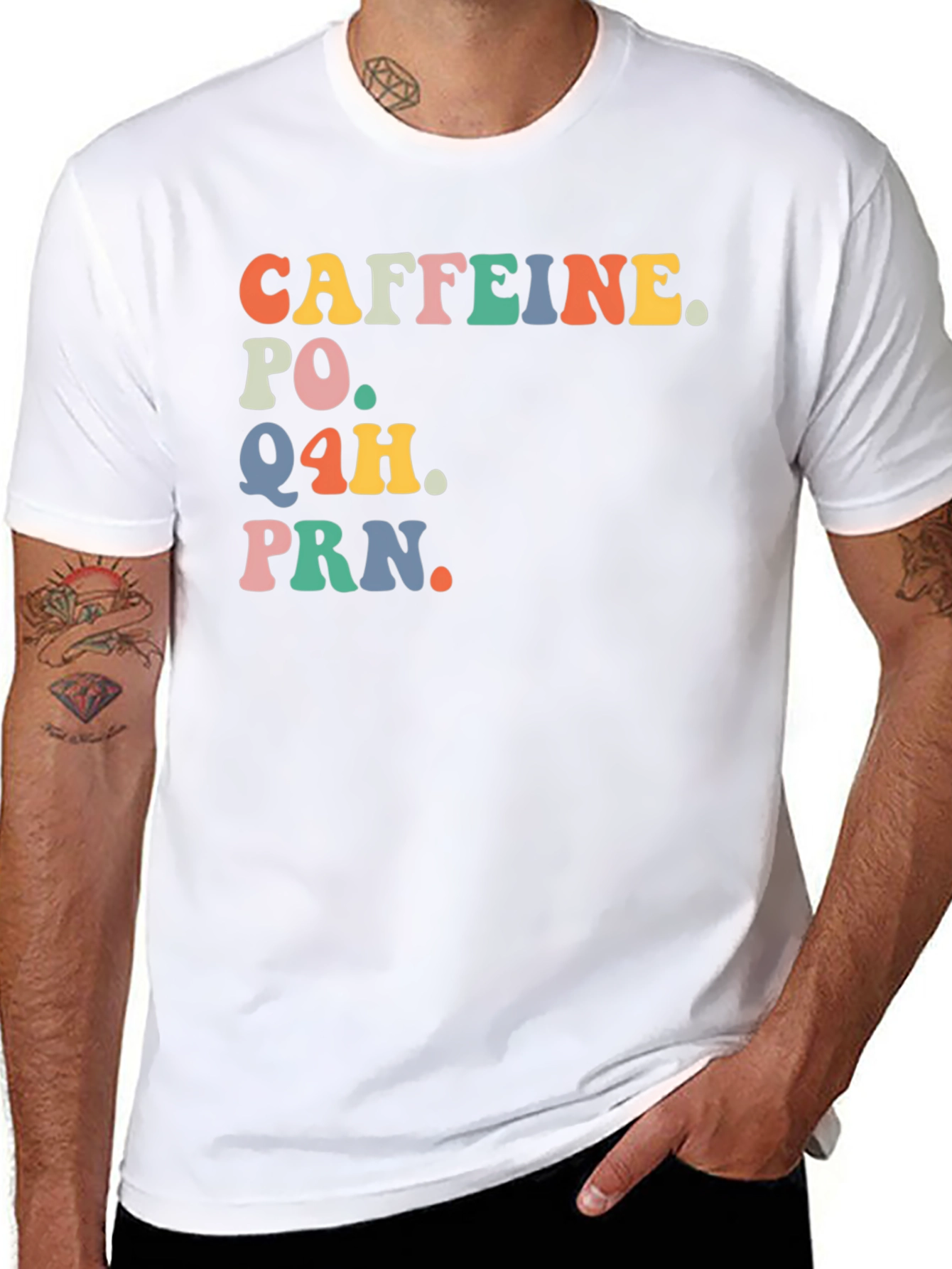 Caffeine. PO. Q4H. PRN. Retro Shirt