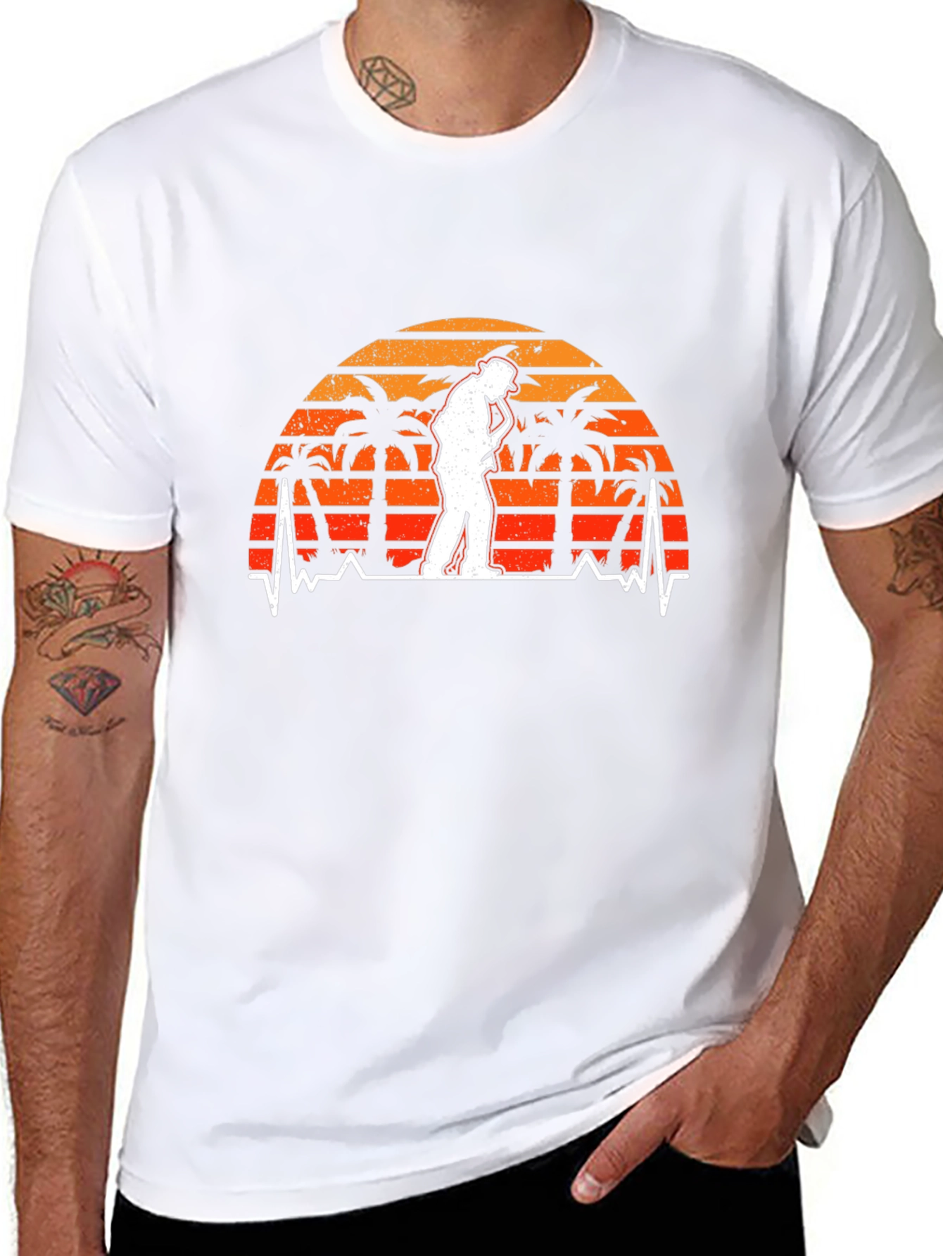 Saxophone Sunset Rhythm T-Shirt - Cool Musician Tee