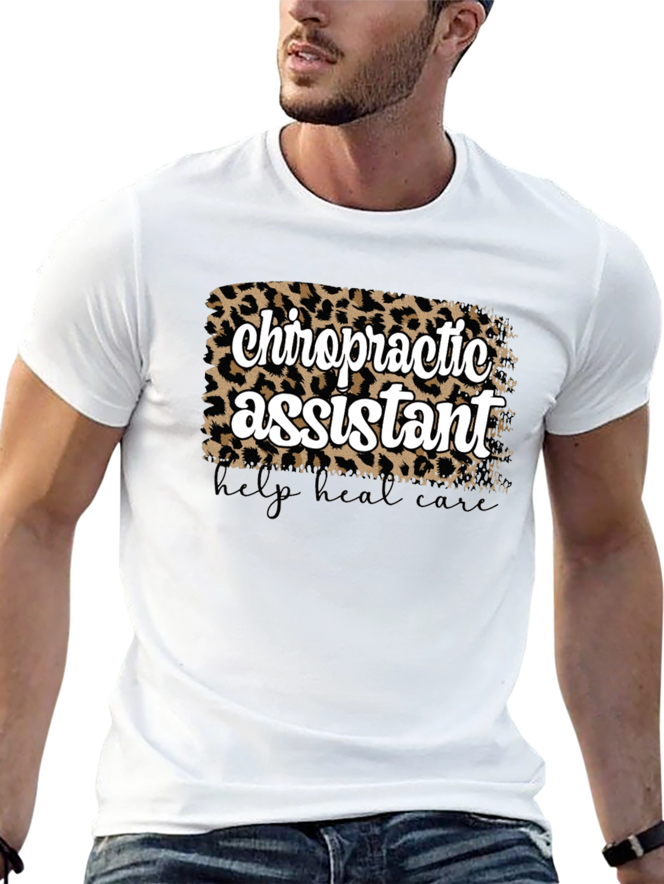 Chiropractic Assistant Leopard Print T-Shirt