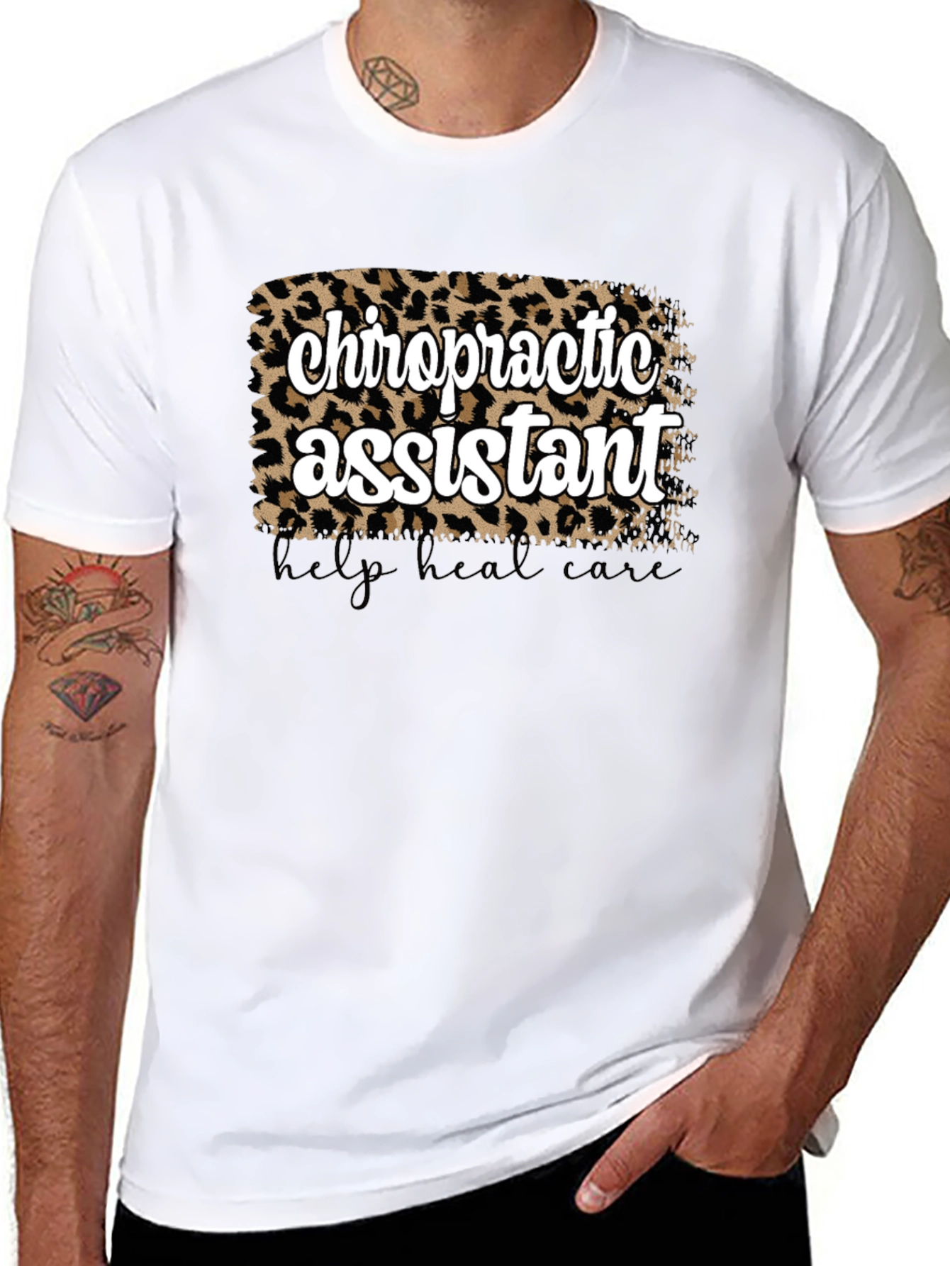 Chiropractic Assistant Leopard Print T-Shirt