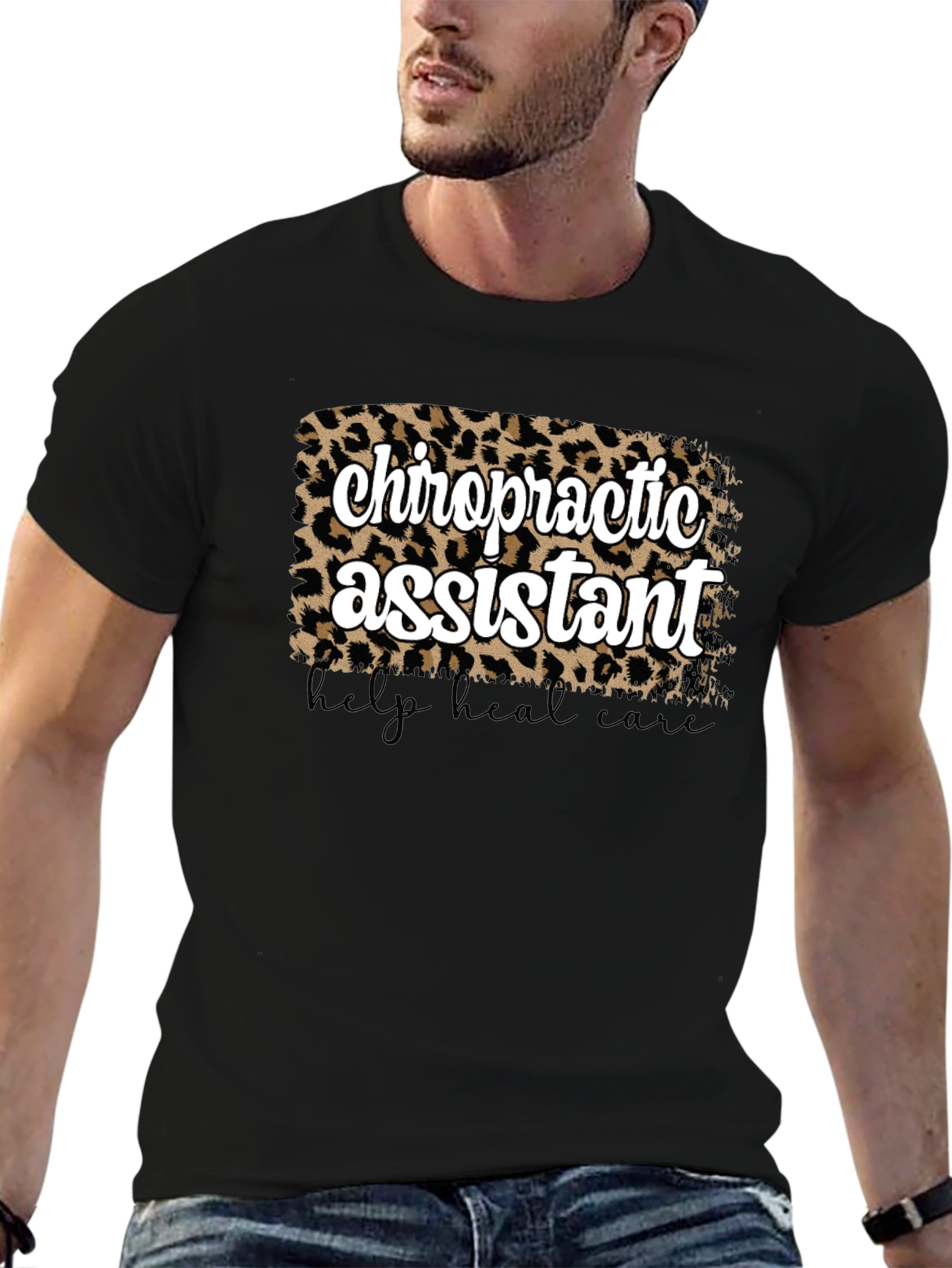 Chiropractic Assistant Leopard Print T-Shirt