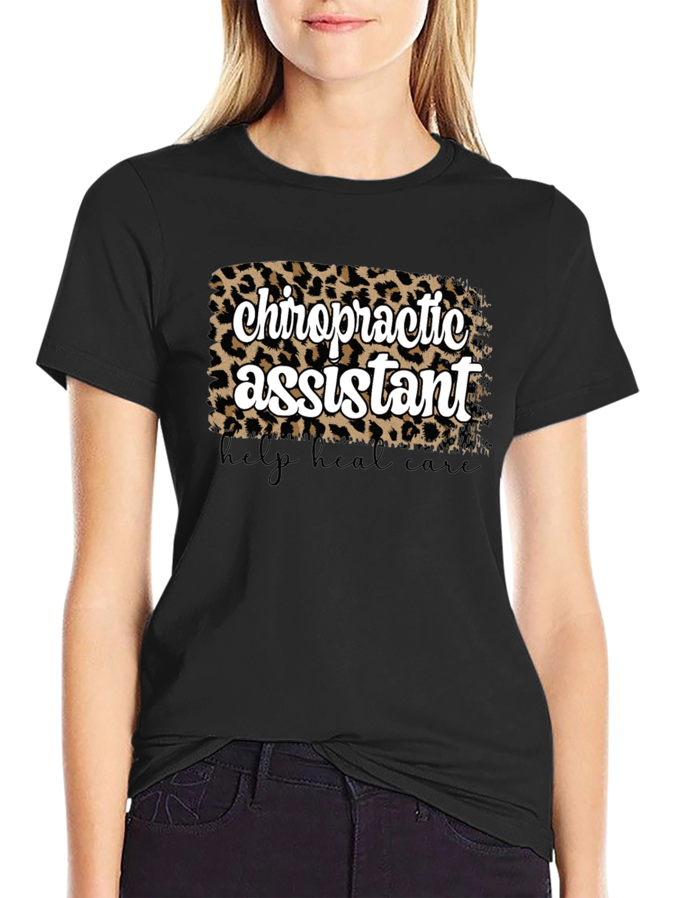 Chiropractic Assistant Leopard Print T-Shirt