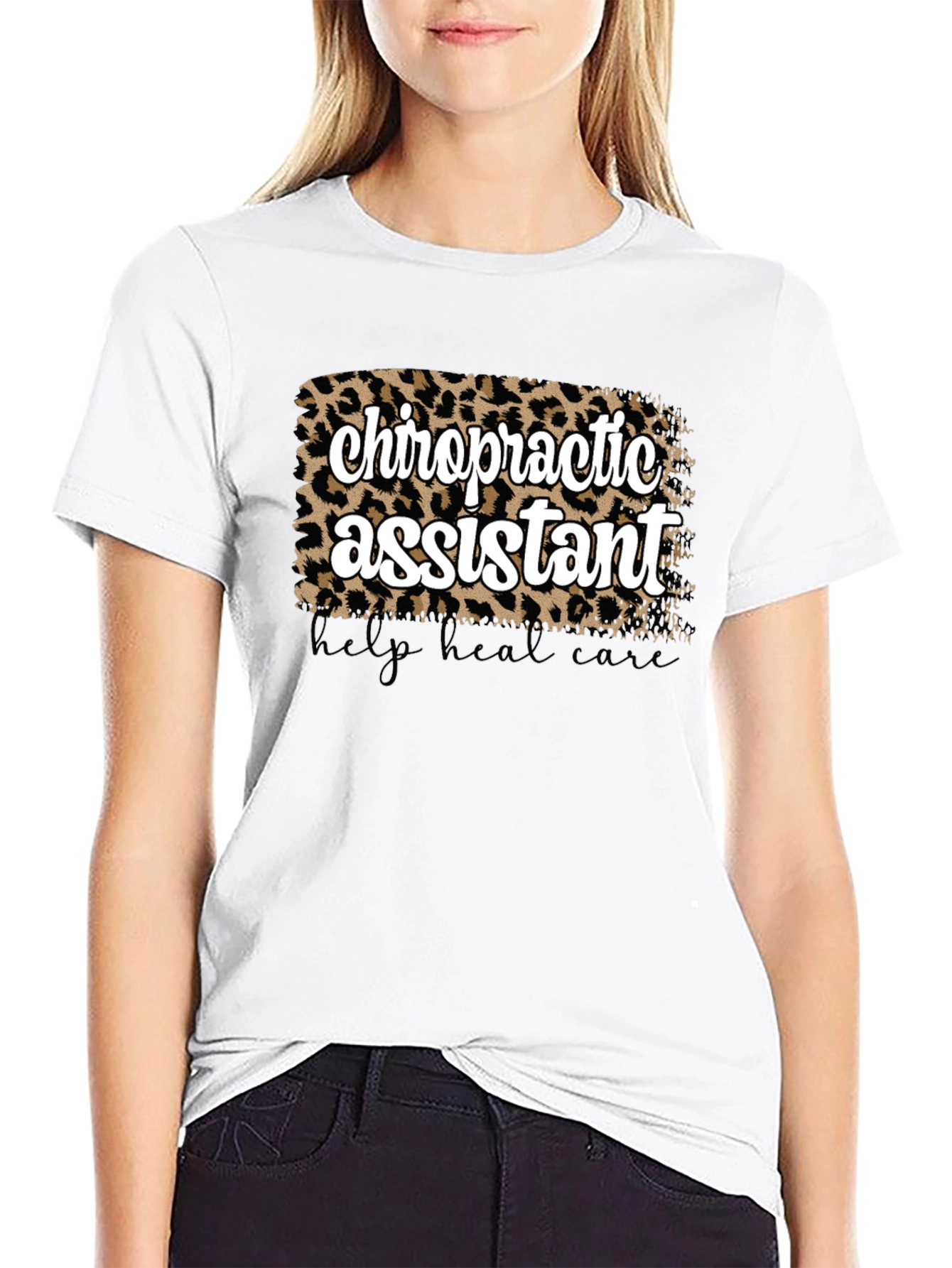 Chiropractic Assistant Leopard Print T-Shirt