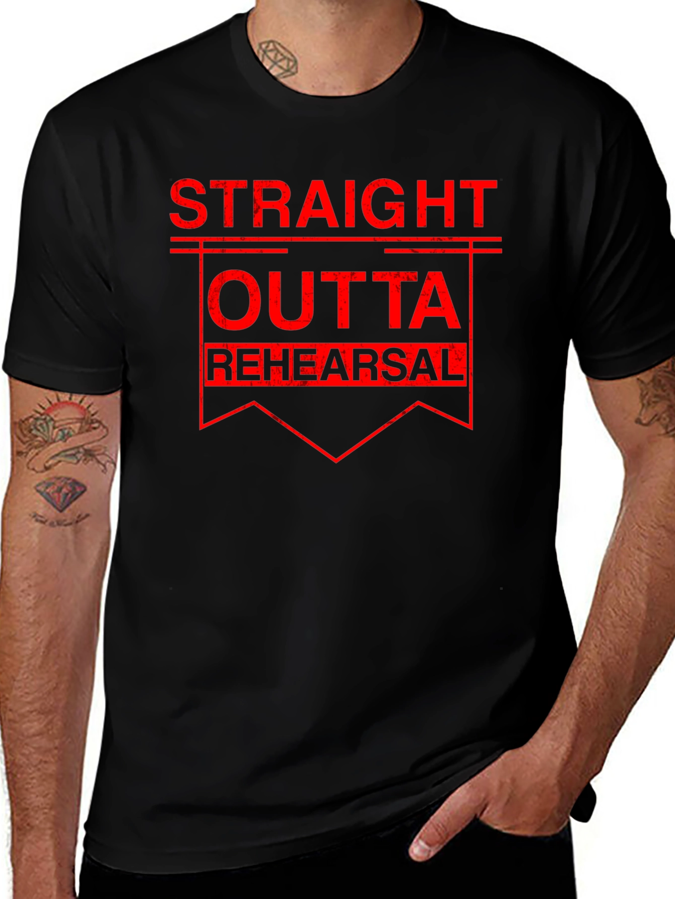 Straight Outta Rehearsal Black T-Shirt