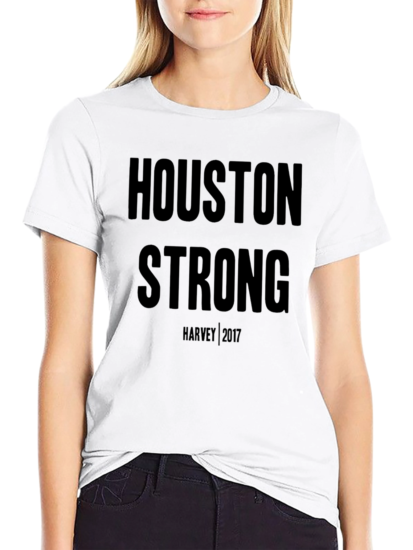 Houston Strong Harvey 2017 Black T-Shirt