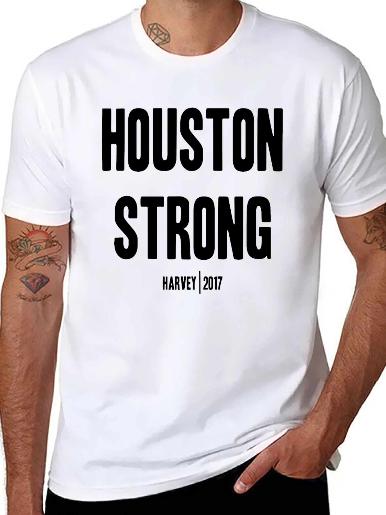 Houston Strong Harvey 2017 Black T-Shirt