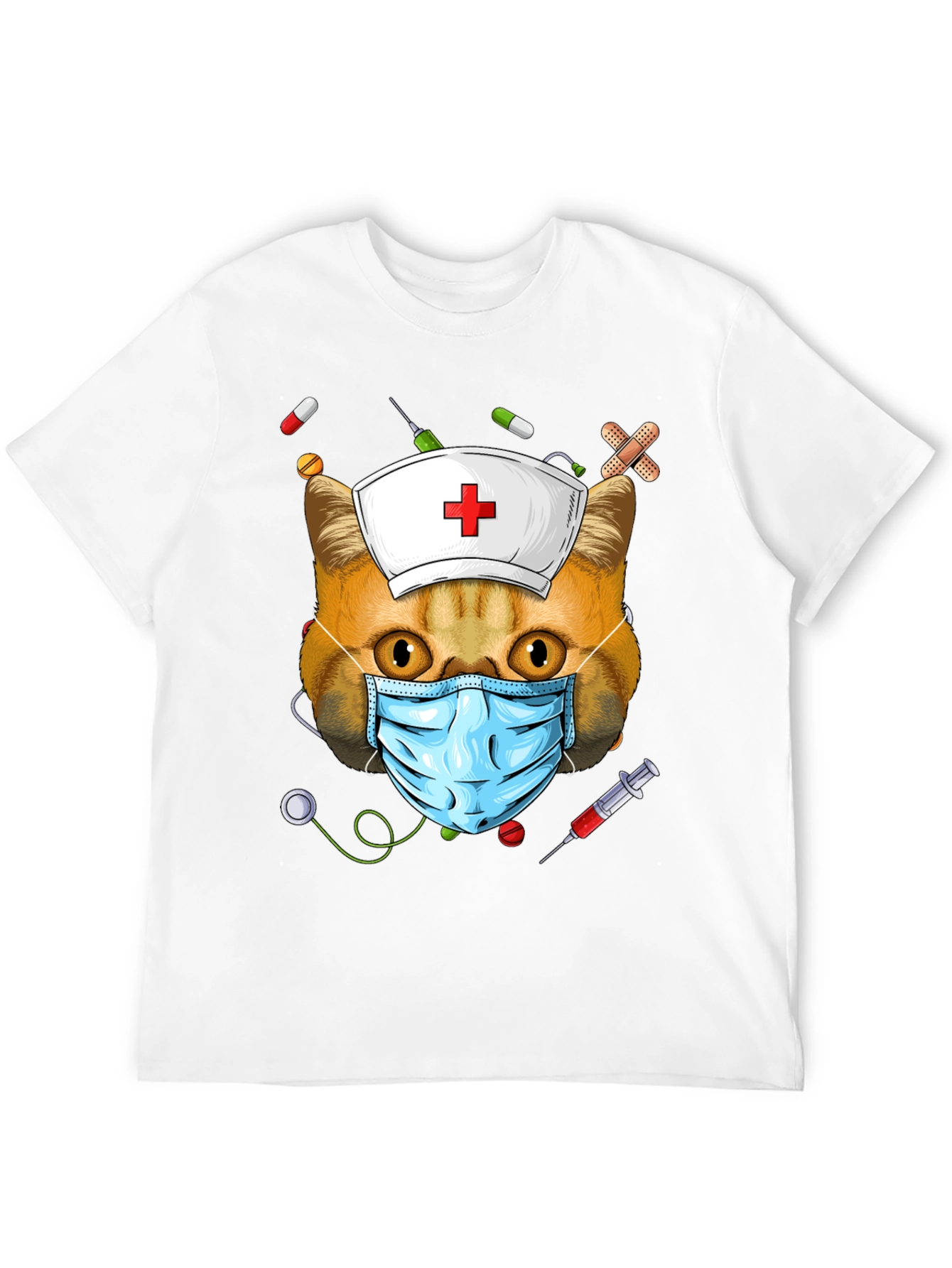 Cat Nurse T-Shirt - Funny Animal Tee
