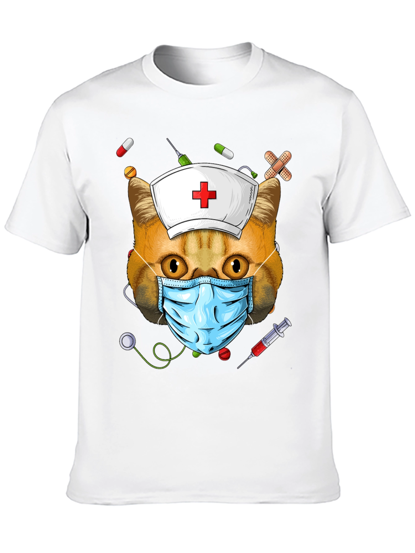 Cat Nurse T-Shirt - Funny Animal Tee