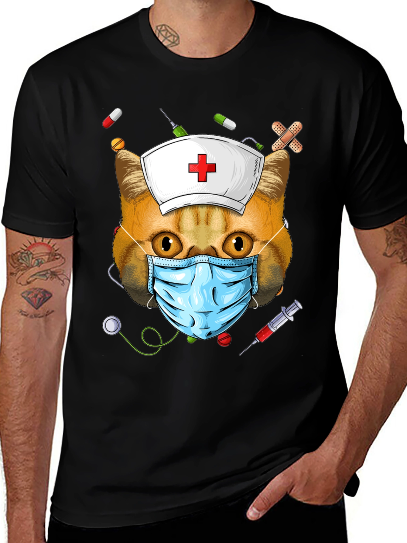 Cat Nurse T-Shirt - Funny Animal Tee
