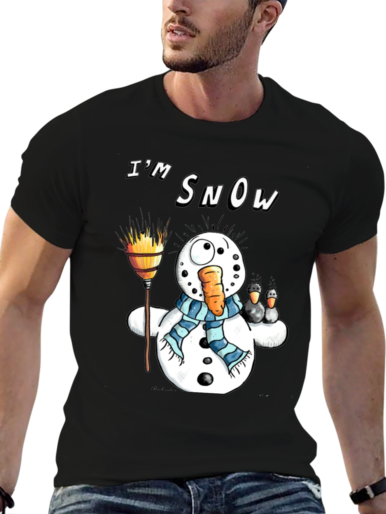 Funny Im Snow Snowman Graphic Tee