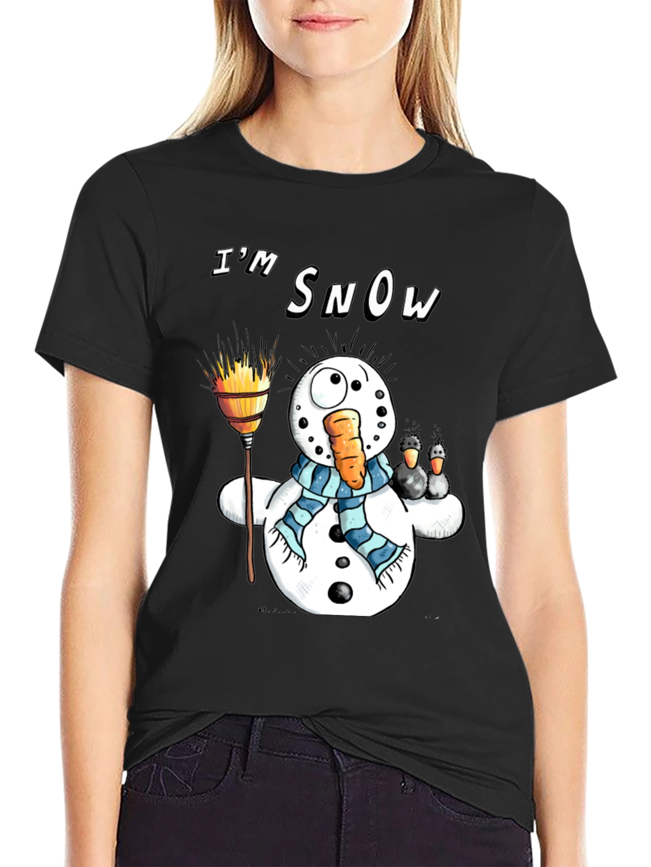 Funny Im Snow Snowman Graphic Tee