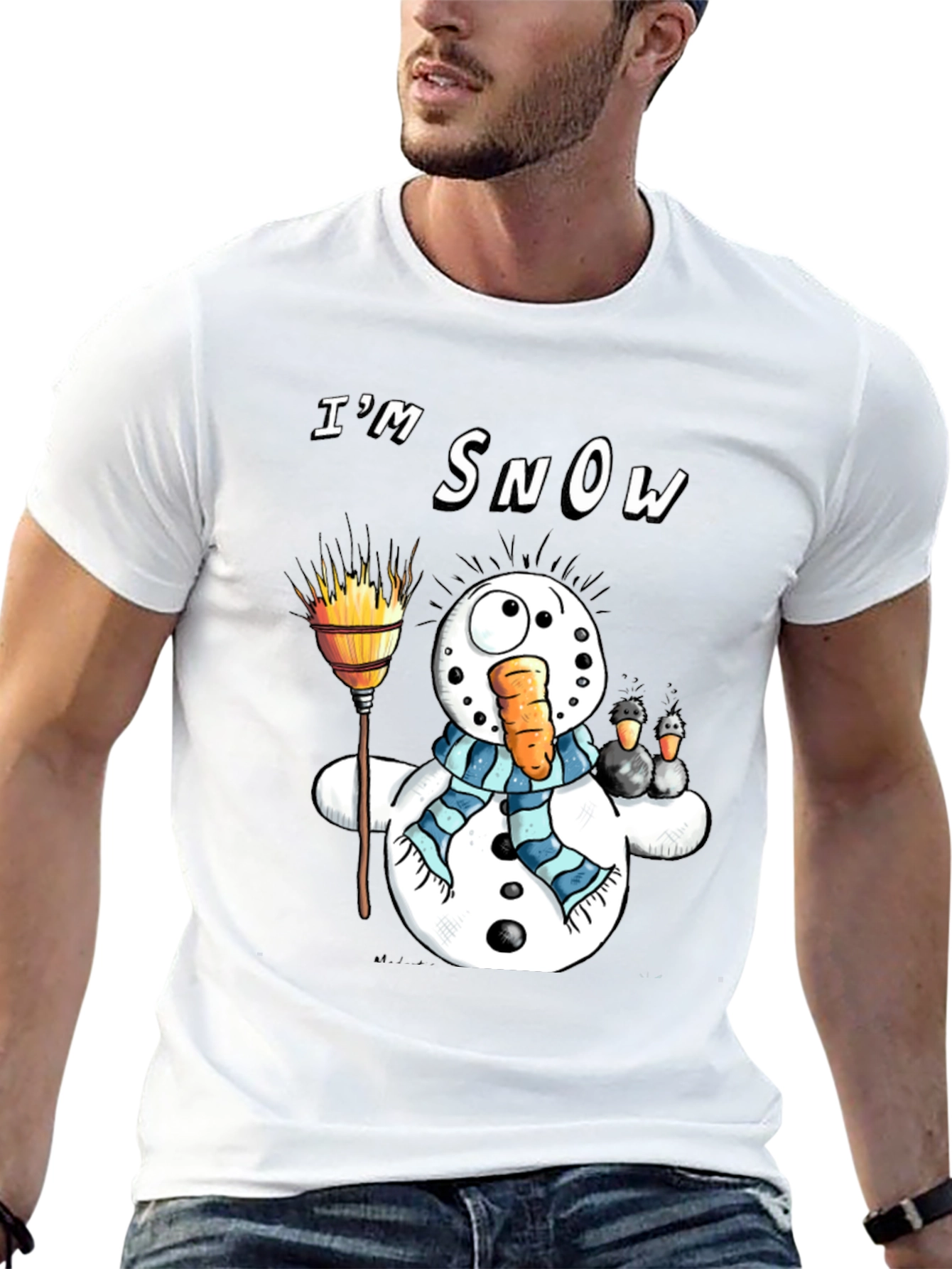 Funny Im Snow Snowman Graphic Tee