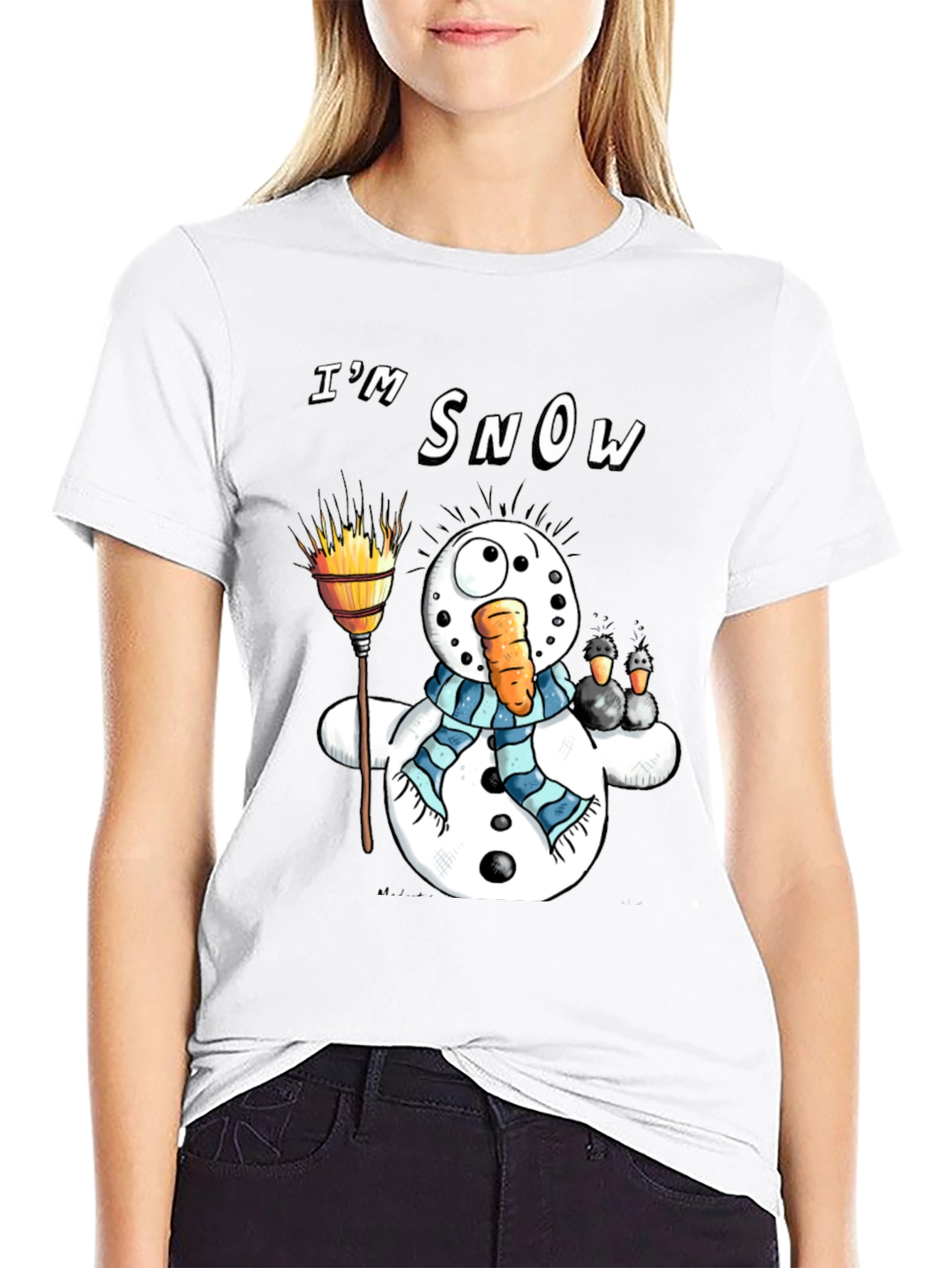Funny Im Snow Snowman Graphic Tee