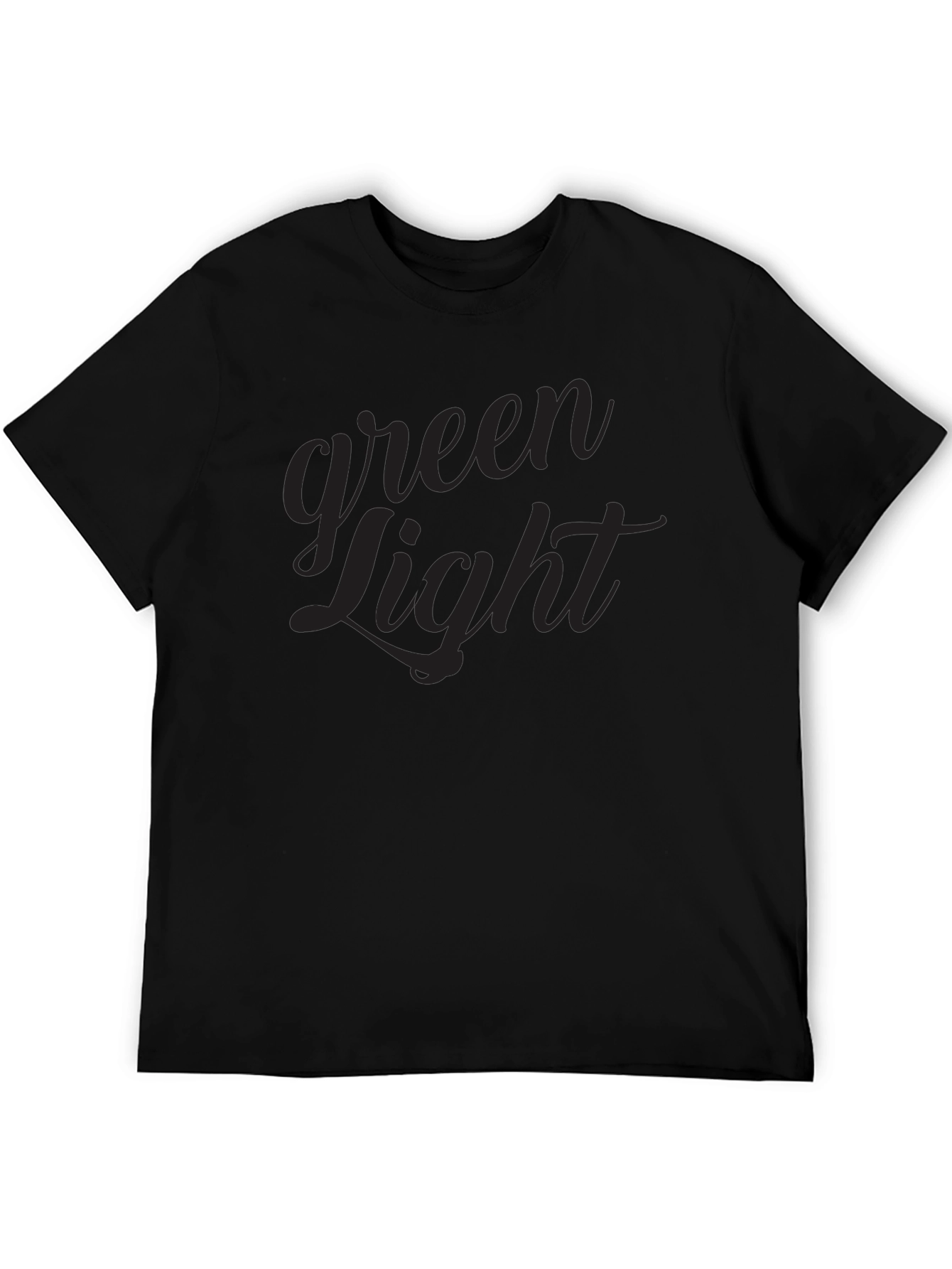 Green Light Black Crew Neck T-Shirt