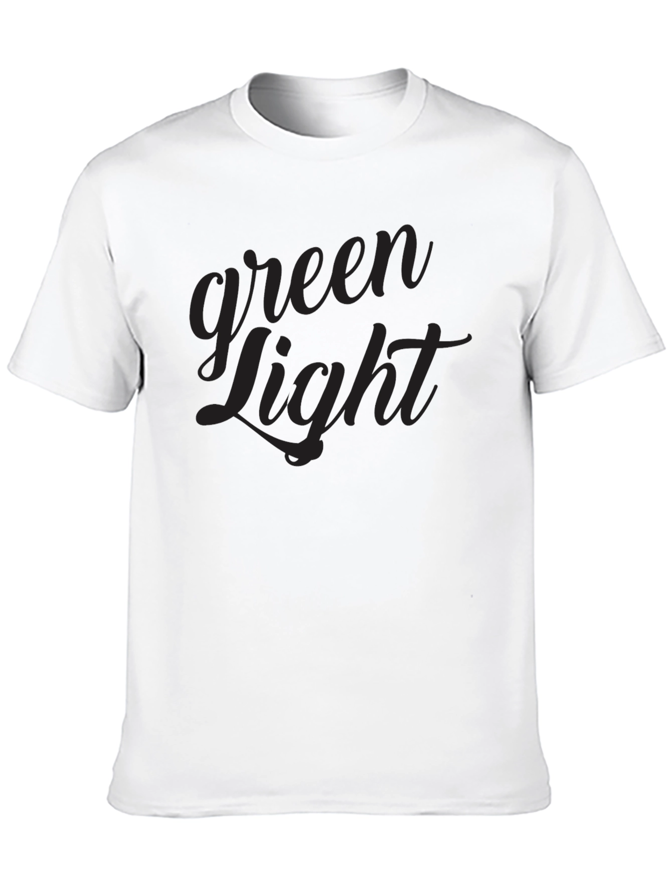 Green Light Black Crew Neck T-Shirt