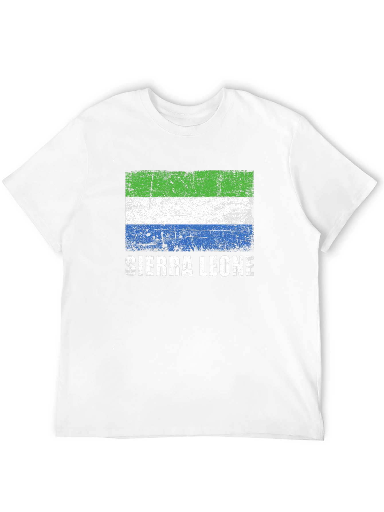 Sierra Leone Flag T-Shirt - Distressed Design
