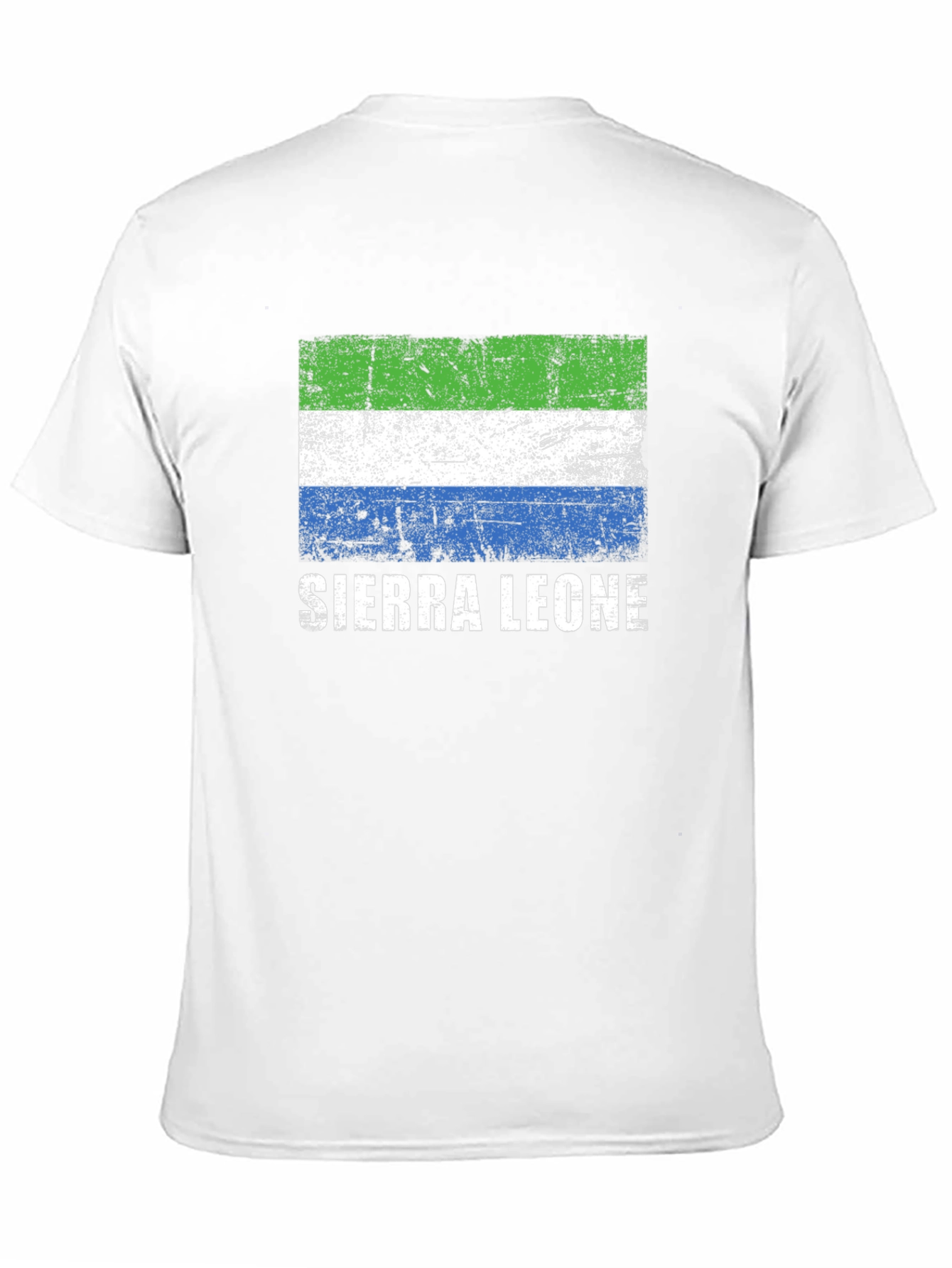 Sierra Leone Flag T-Shirt - Distressed Design