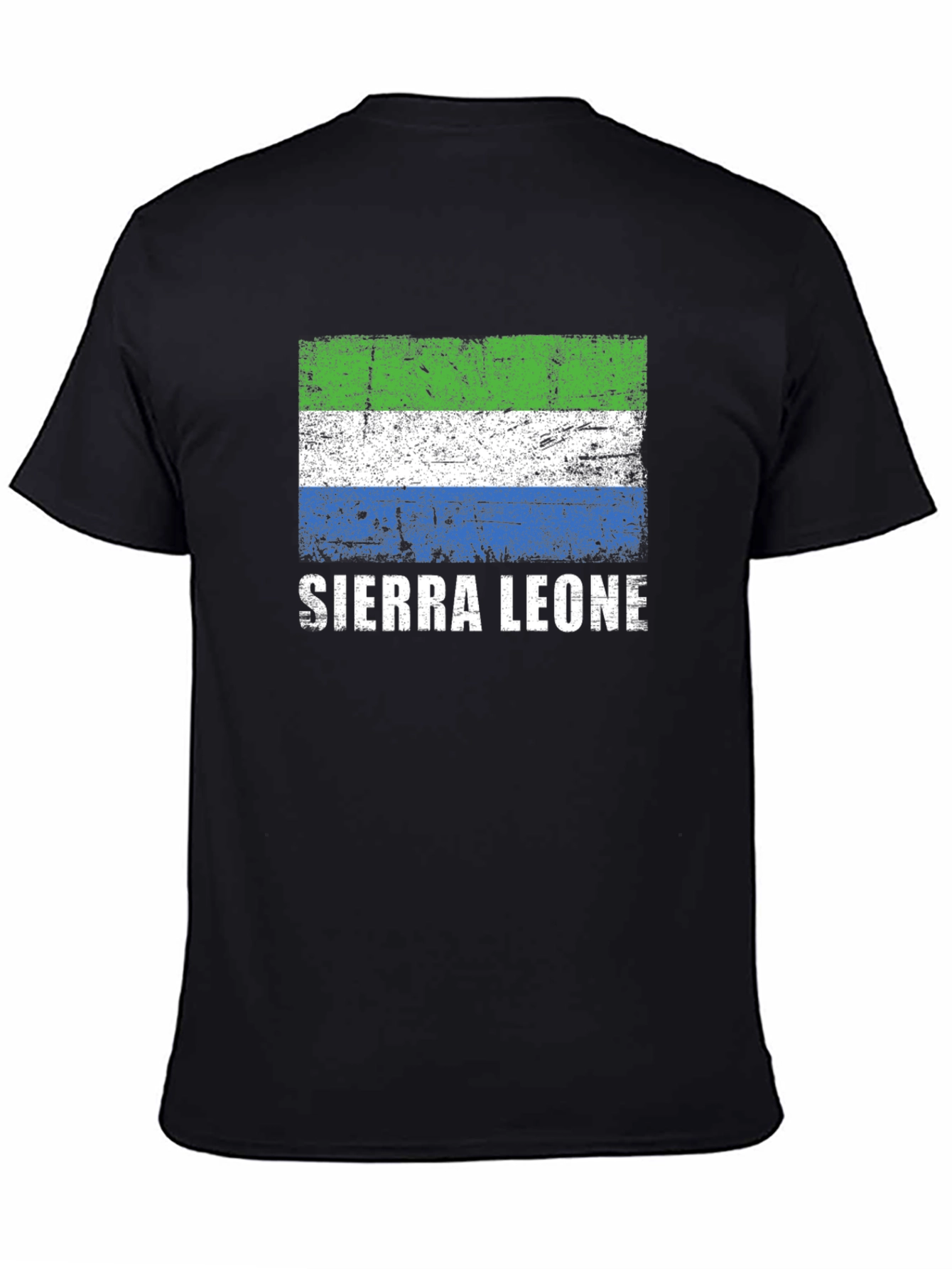 Sierra Leone Flag T-Shirt - Distressed Design