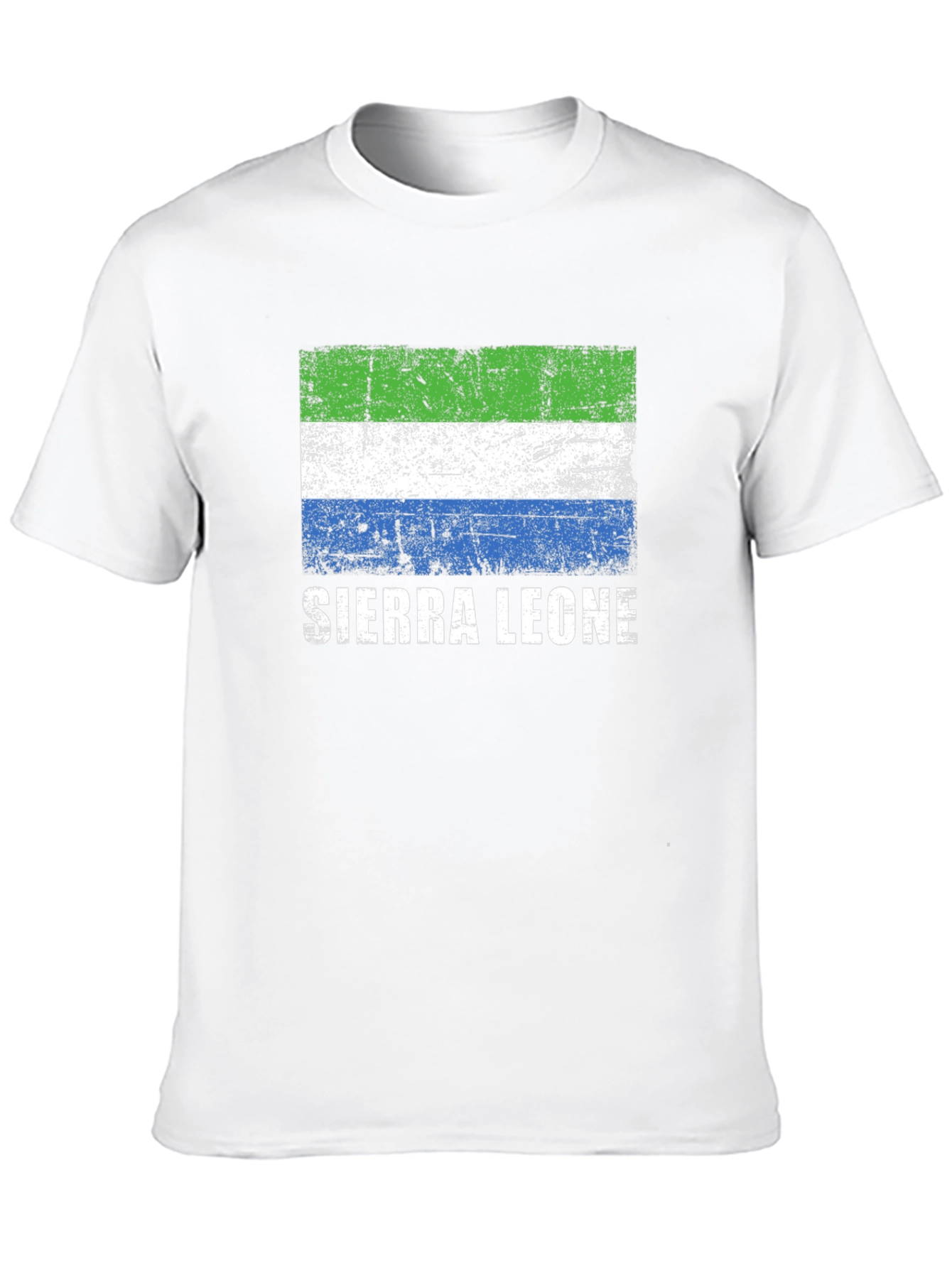 Sierra Leone Flag T-Shirt - Distressed Design