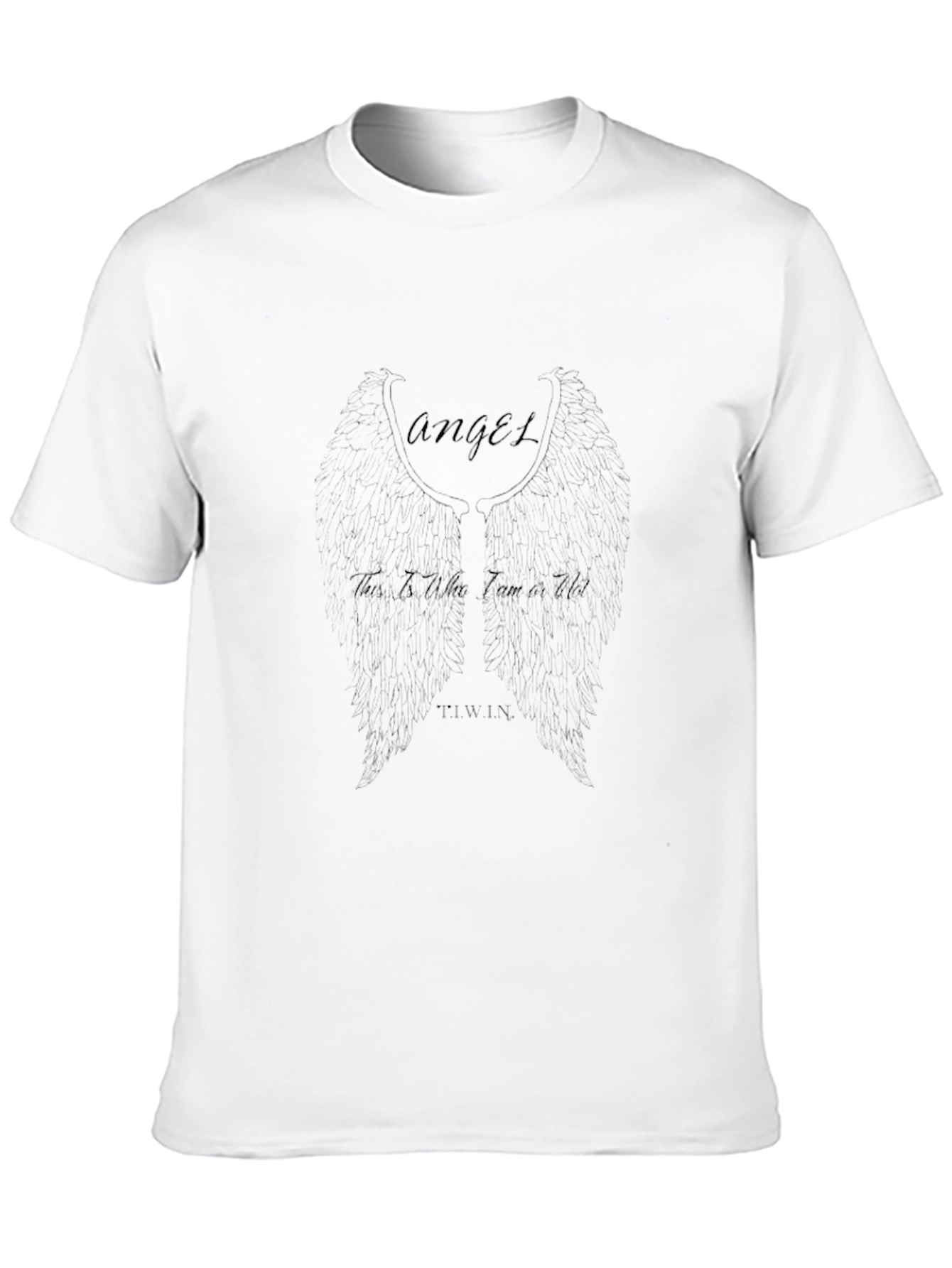 Angel Wings Graphic Black T-Shirt