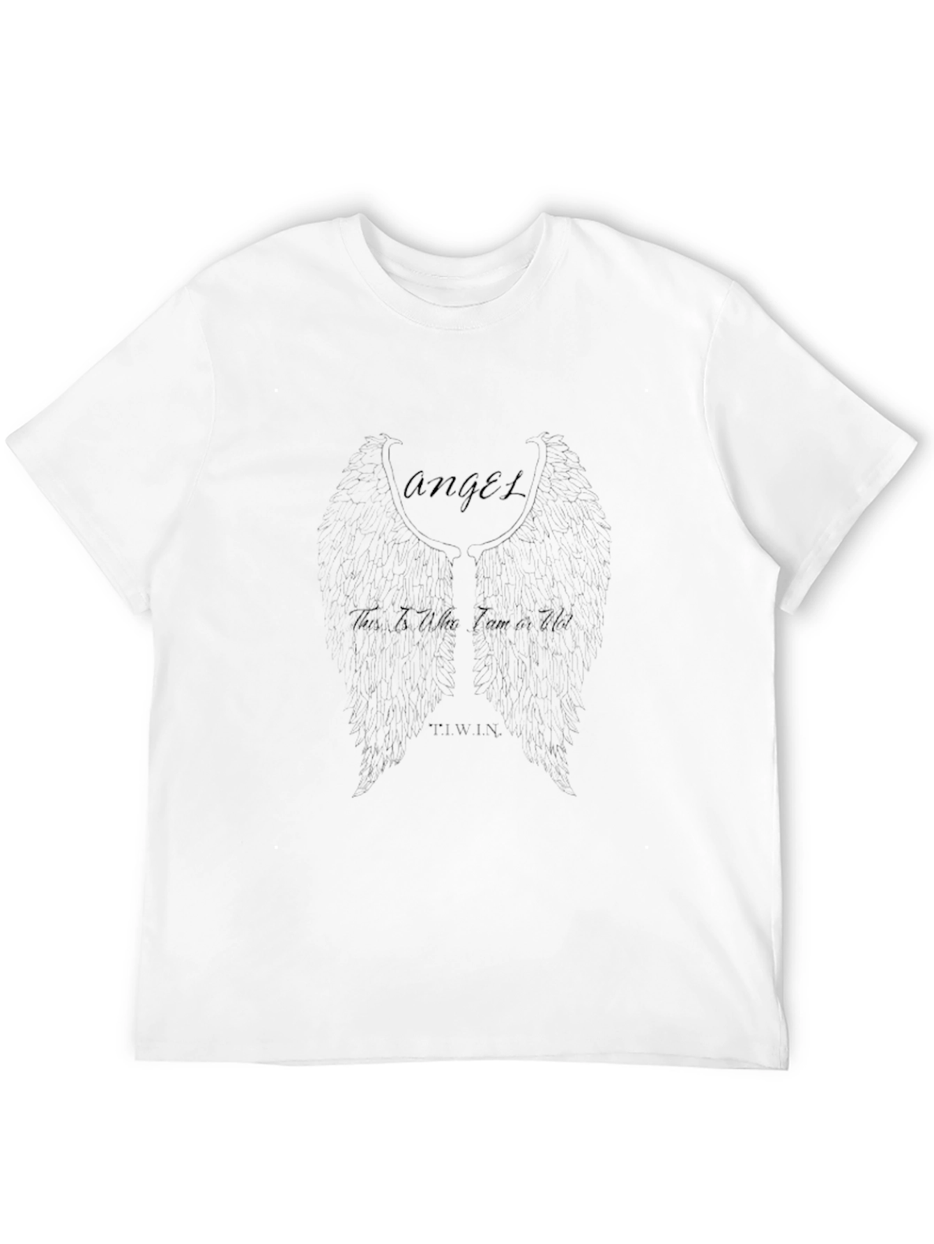 Angel Wings Graphic Black T-Shirt