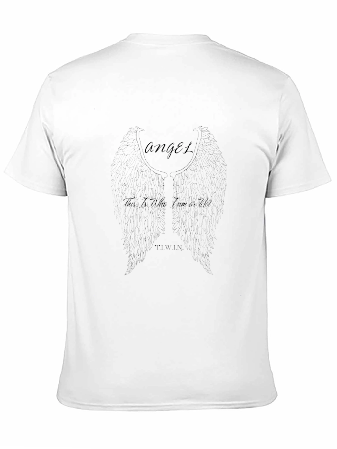 Angel Wings Graphic Black T-Shirt