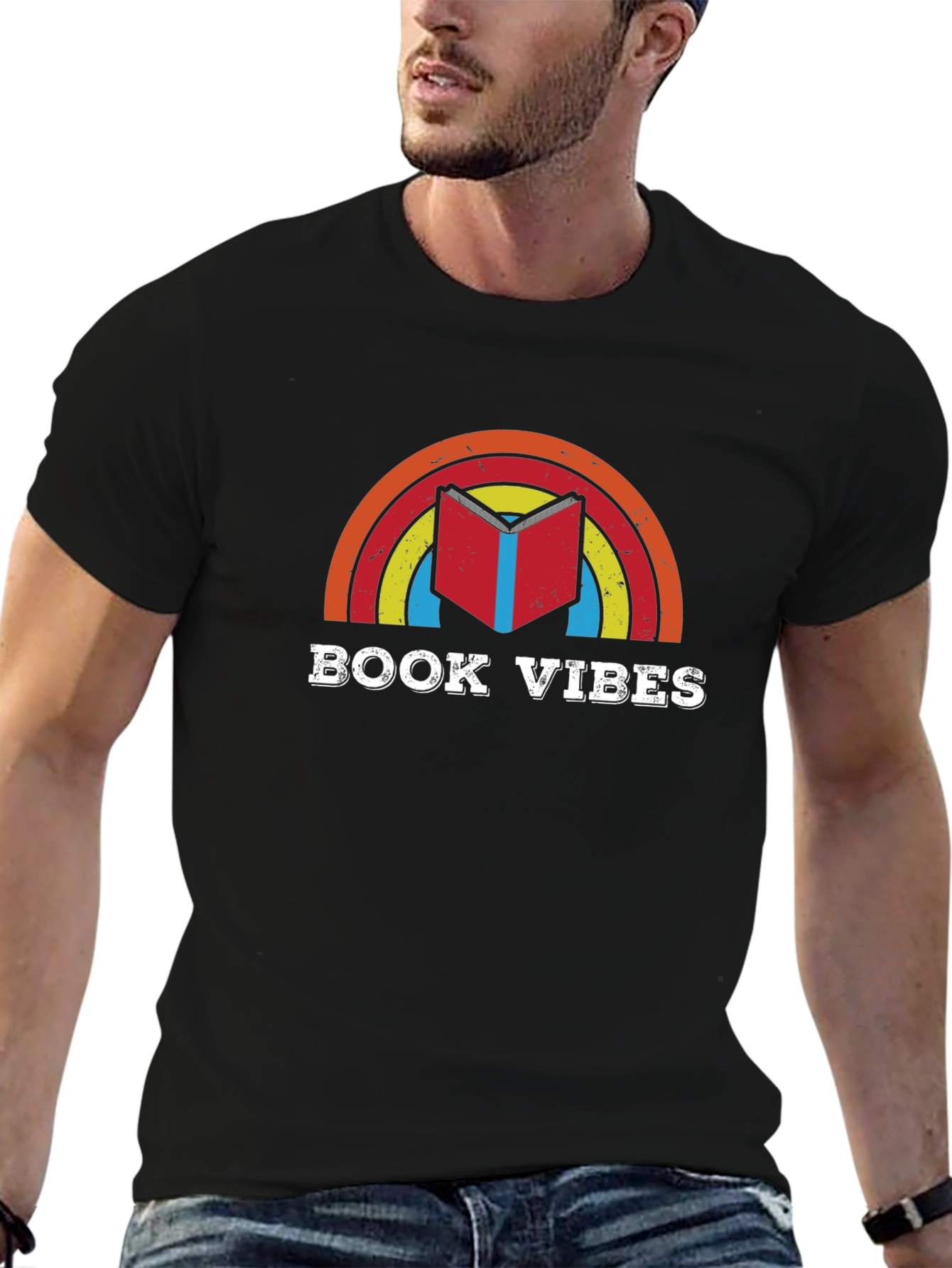 Book Vibes Rainbow Graphic Tee