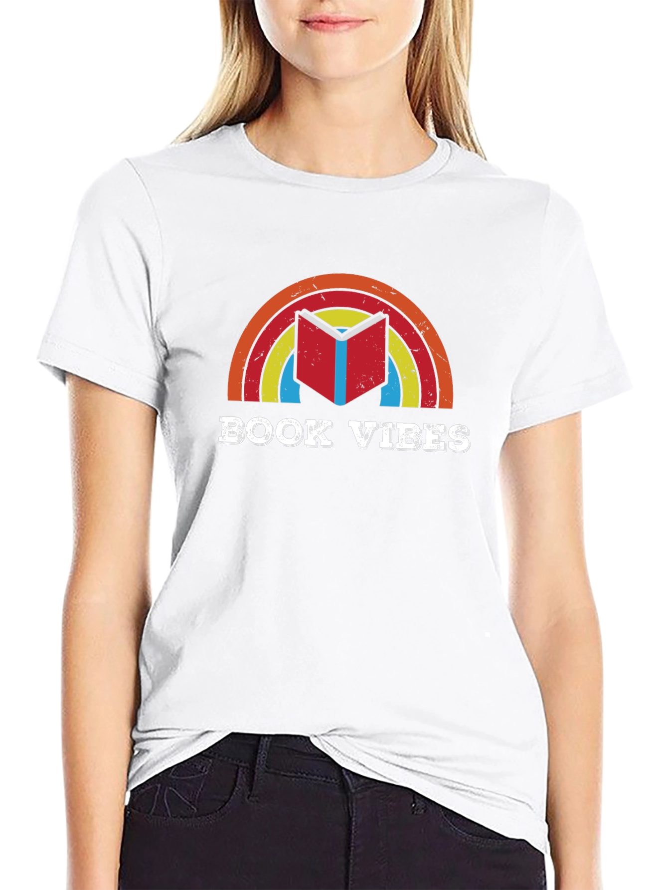 Book Vibes Rainbow Graphic Tee