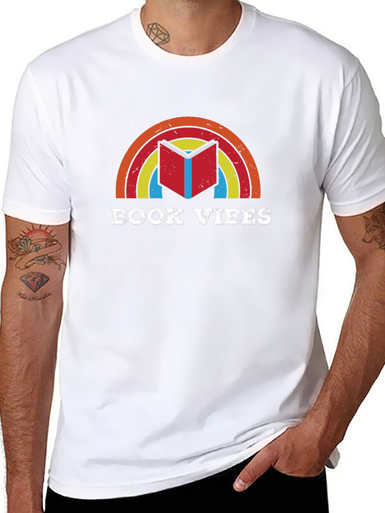 Book Vibes Rainbow Graphic Tee