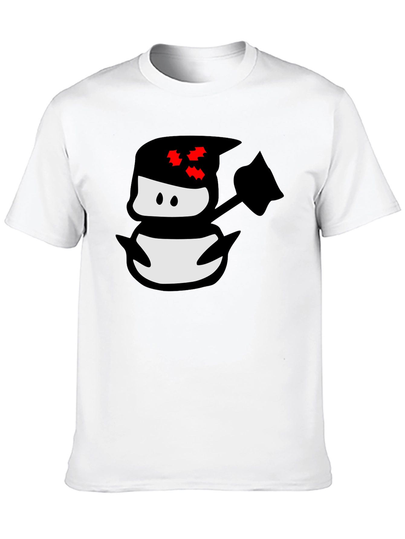 Ninja Snowman Black T-Shirt - Graphic Tee