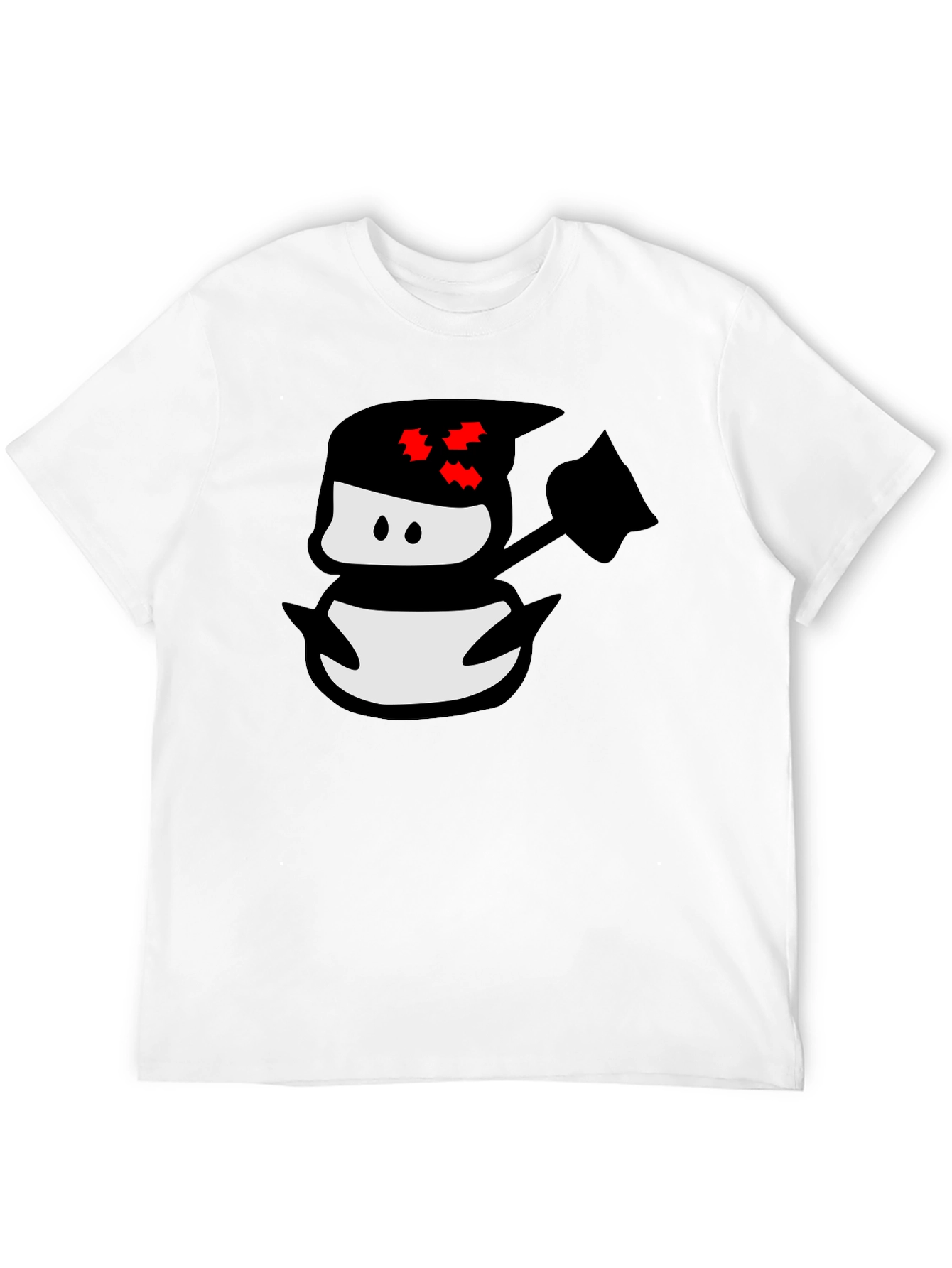 Ninja Snowman Black T-Shirt - Graphic Tee