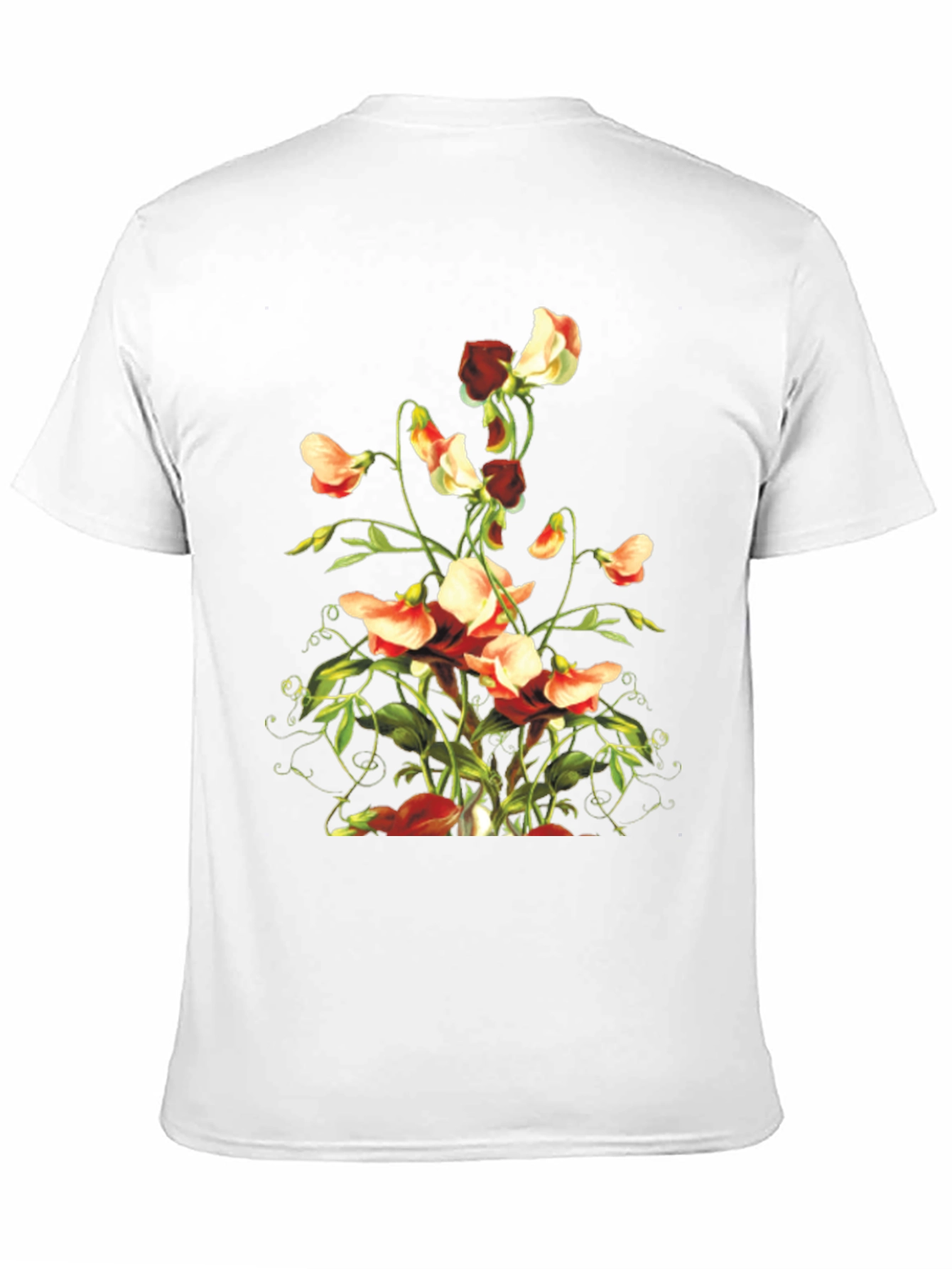 Floral Sweet Pea Graphic Tee - Black