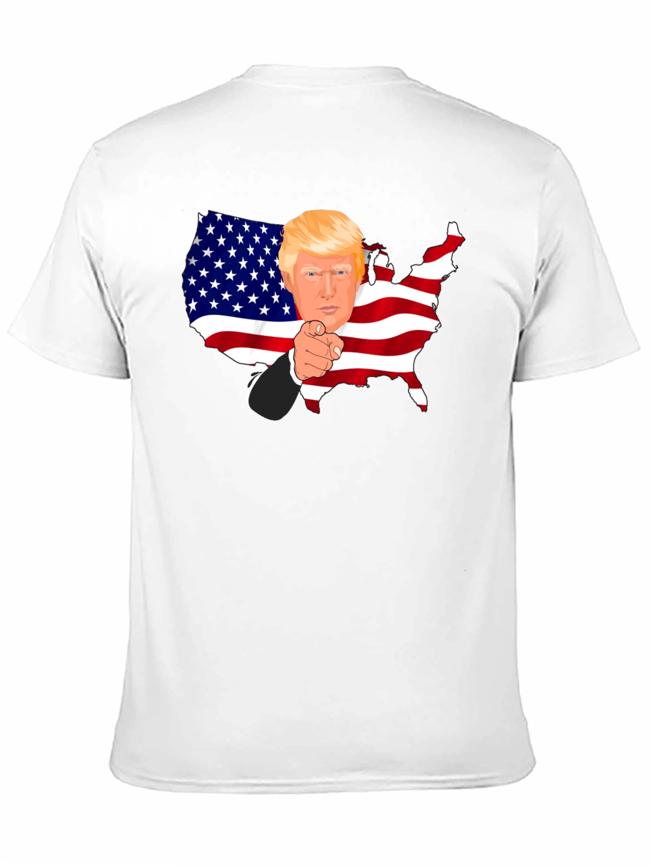 Trump USA Flag Graphic Black T-Shirt