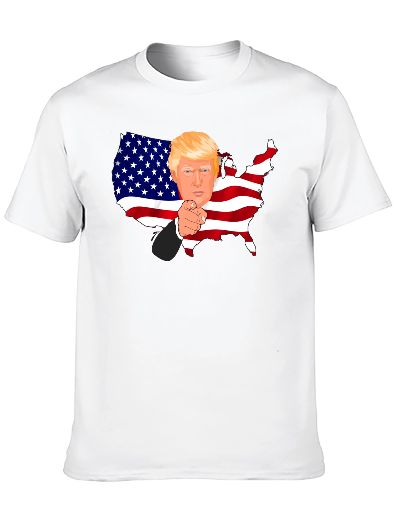 Trump USA Flag Graphic Black T-Shirt
