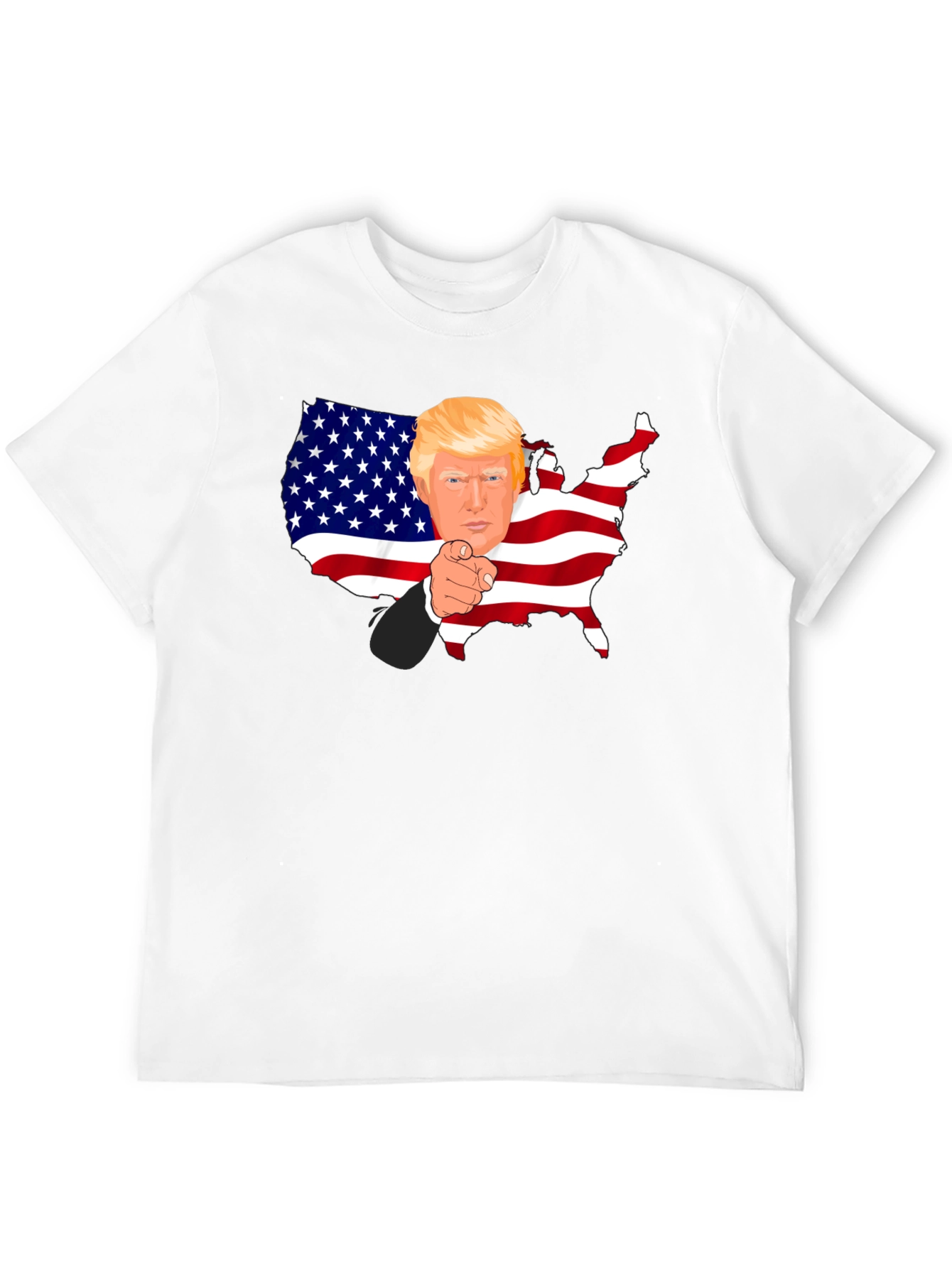 Trump USA Flag Graphic Black T-Shirt