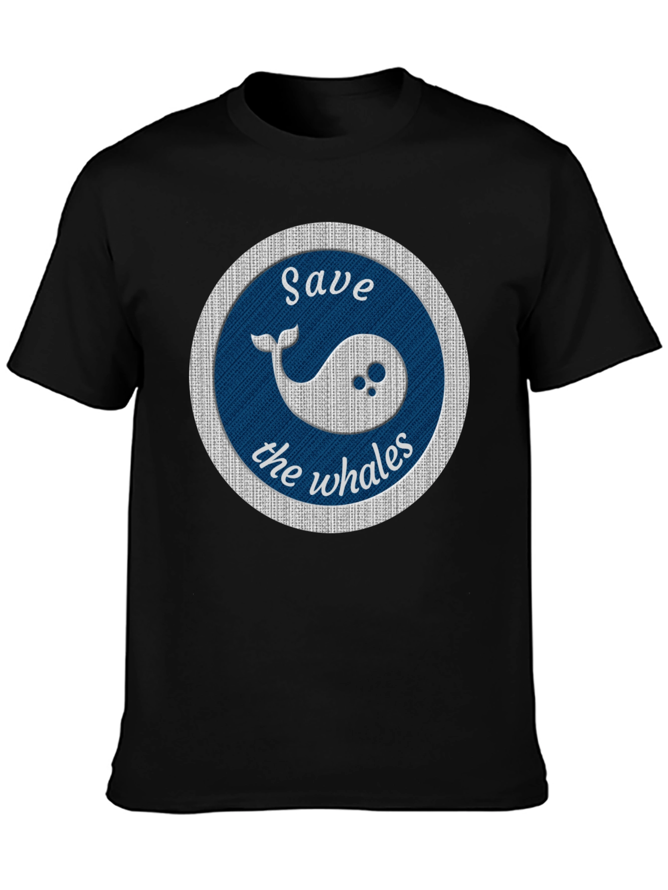 Save the Whales Graphic Tee - Black