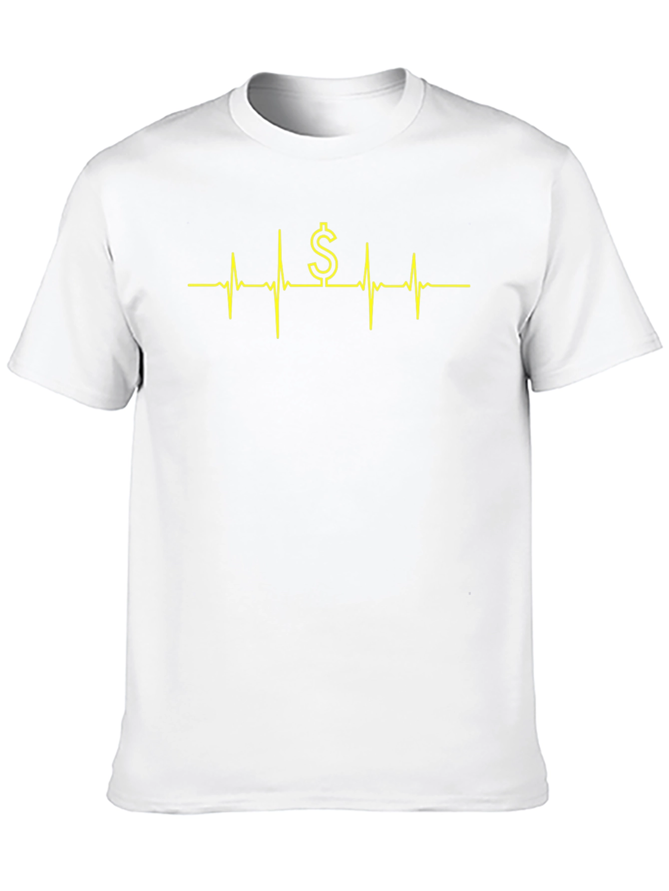 Money Heartbeat T-Shirt - Black Crew Neck